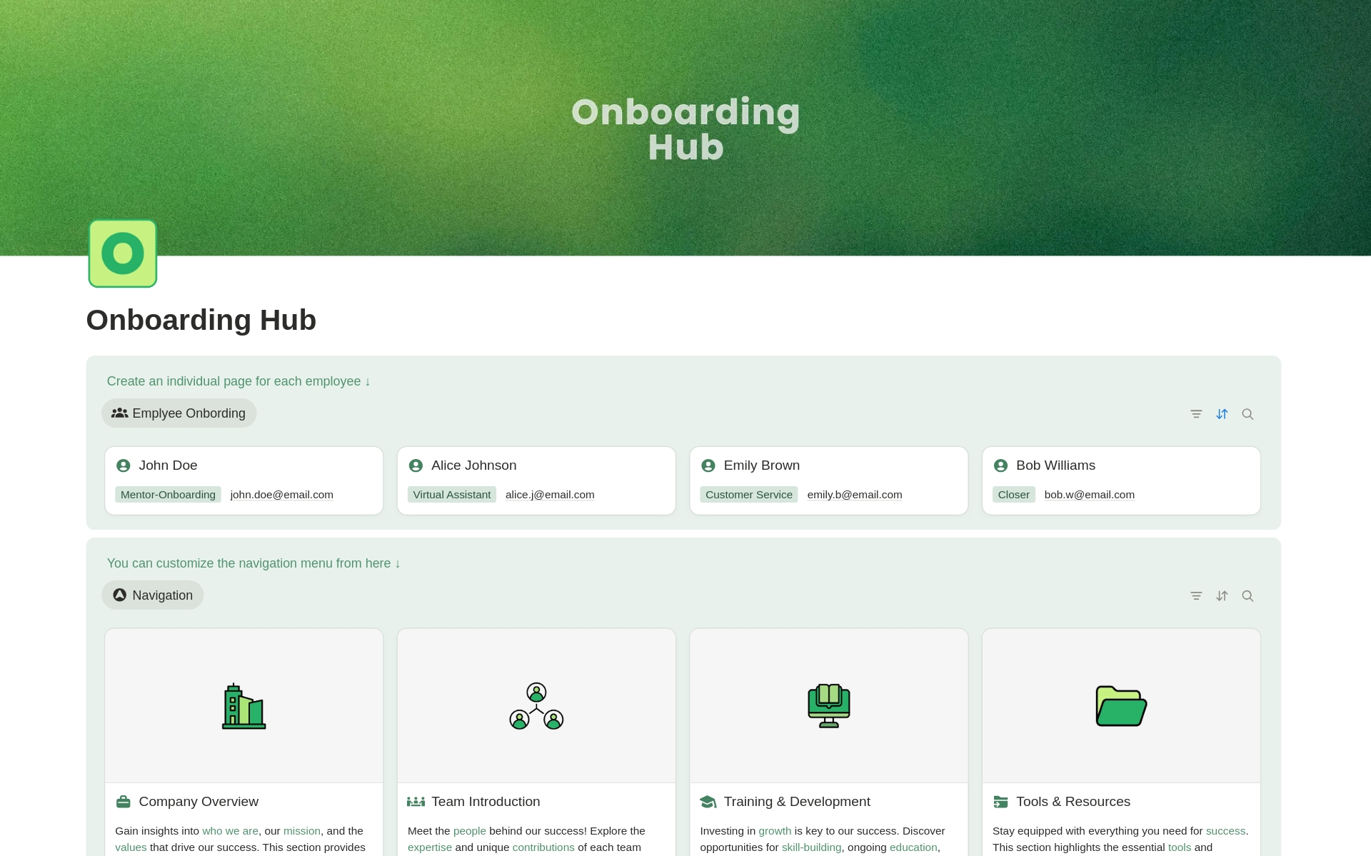 New Hire Onboarding Hub for Organized Onboarding のプレビュー