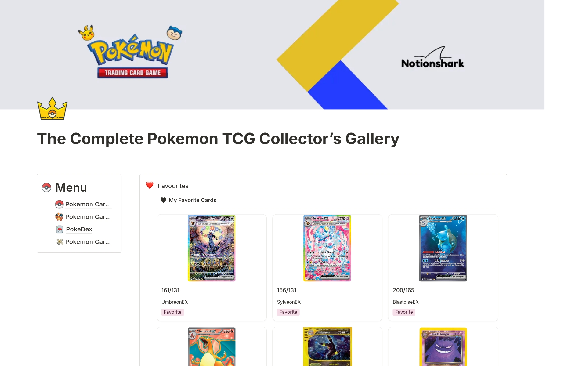 The Ultimate Pokemon Card Collector Template by Notionshark | Notion  Marketplace