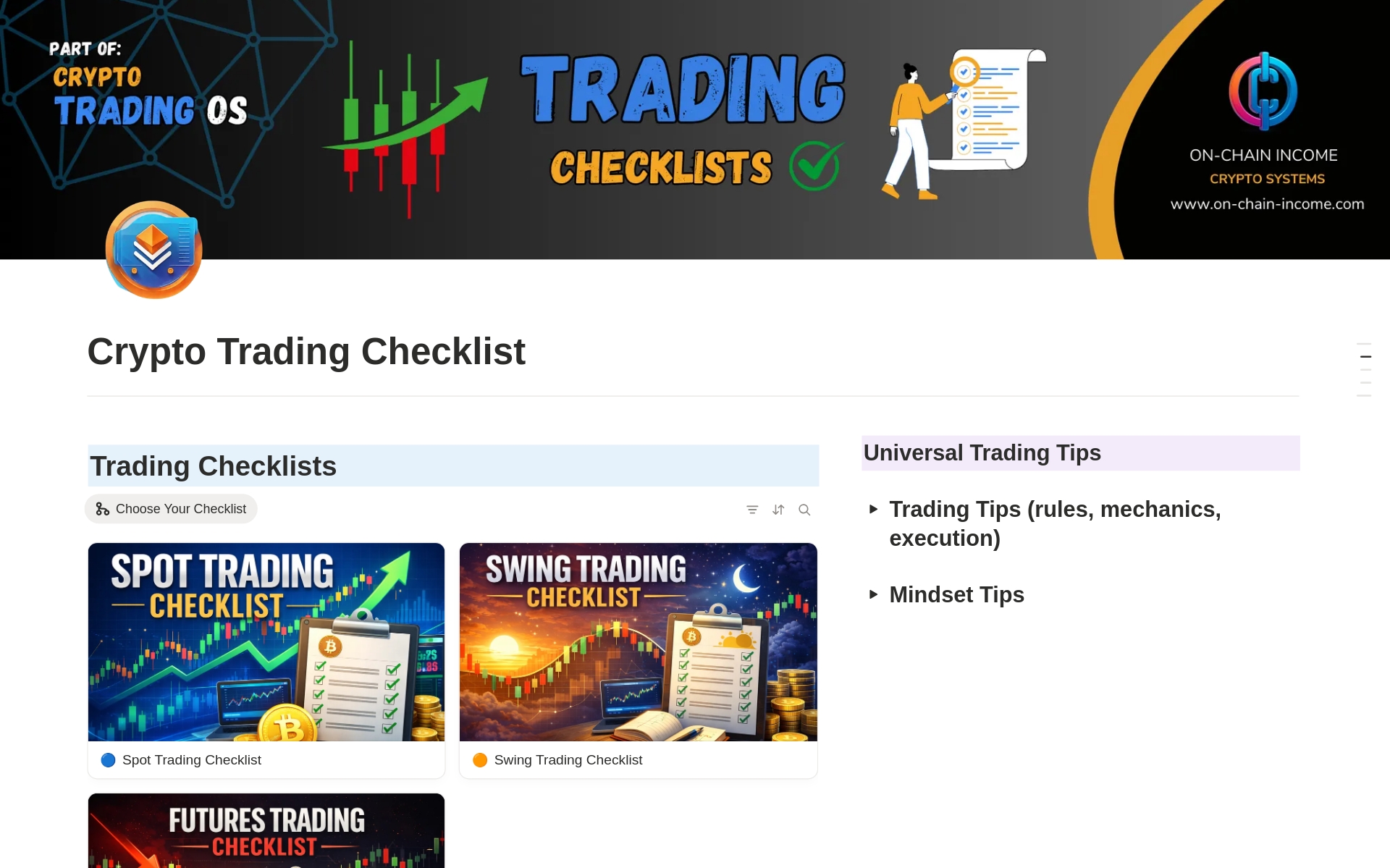 Crypto Trading Checklist Template | Notion Marketplace