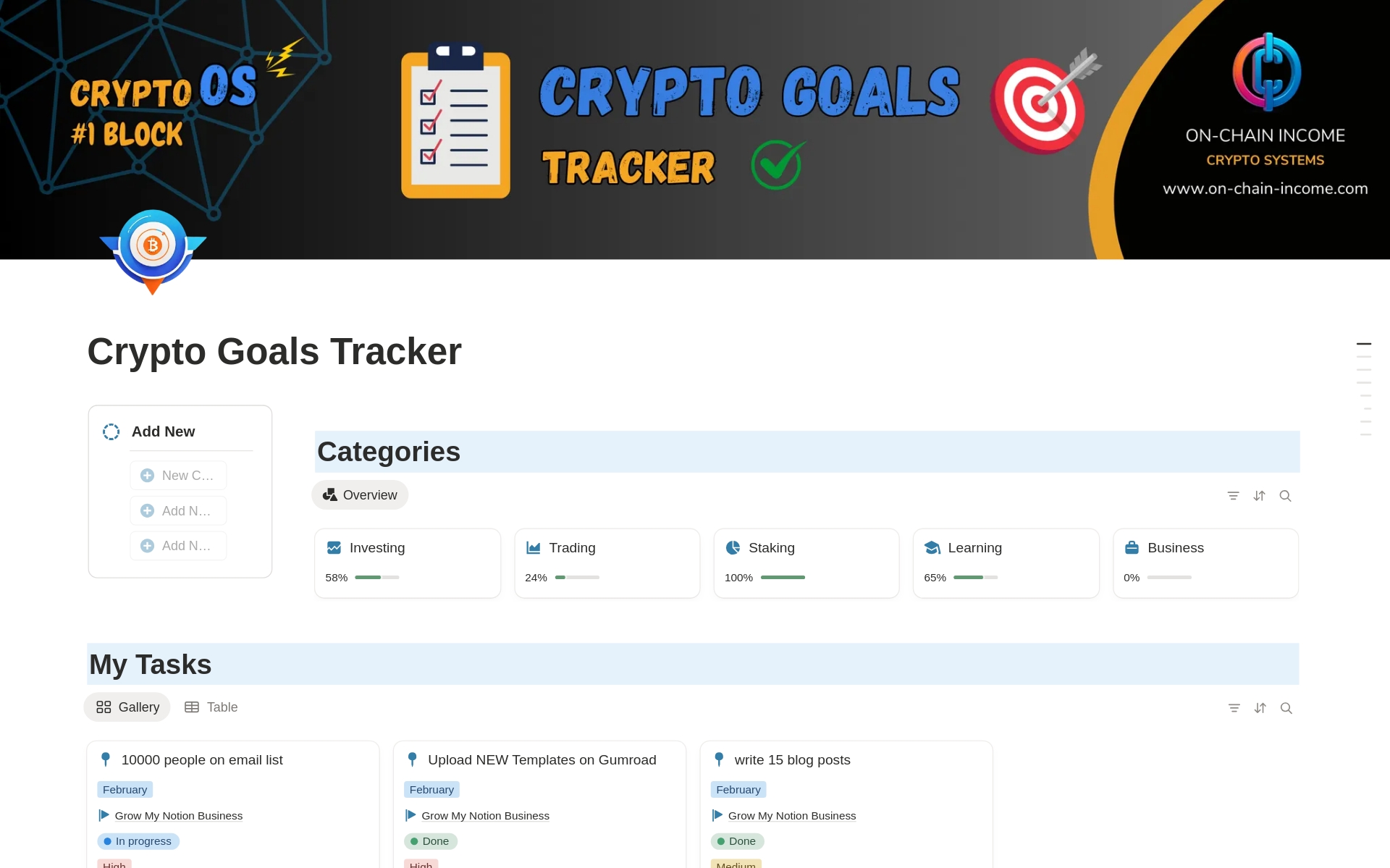 Crypto Resources 350+ Template by Nixi | Crypto ⚡ | Notion Marketplace