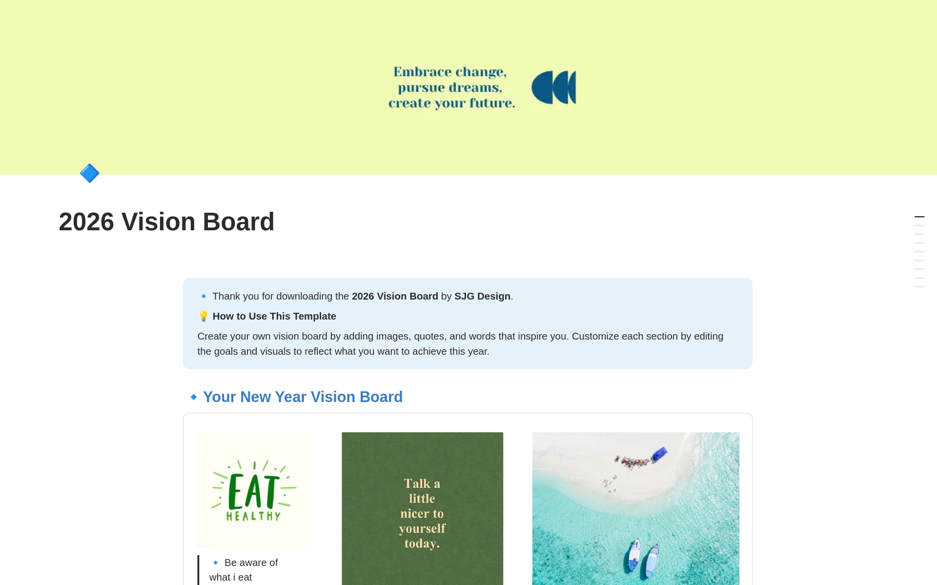 2026 Vision Board のプレビュー