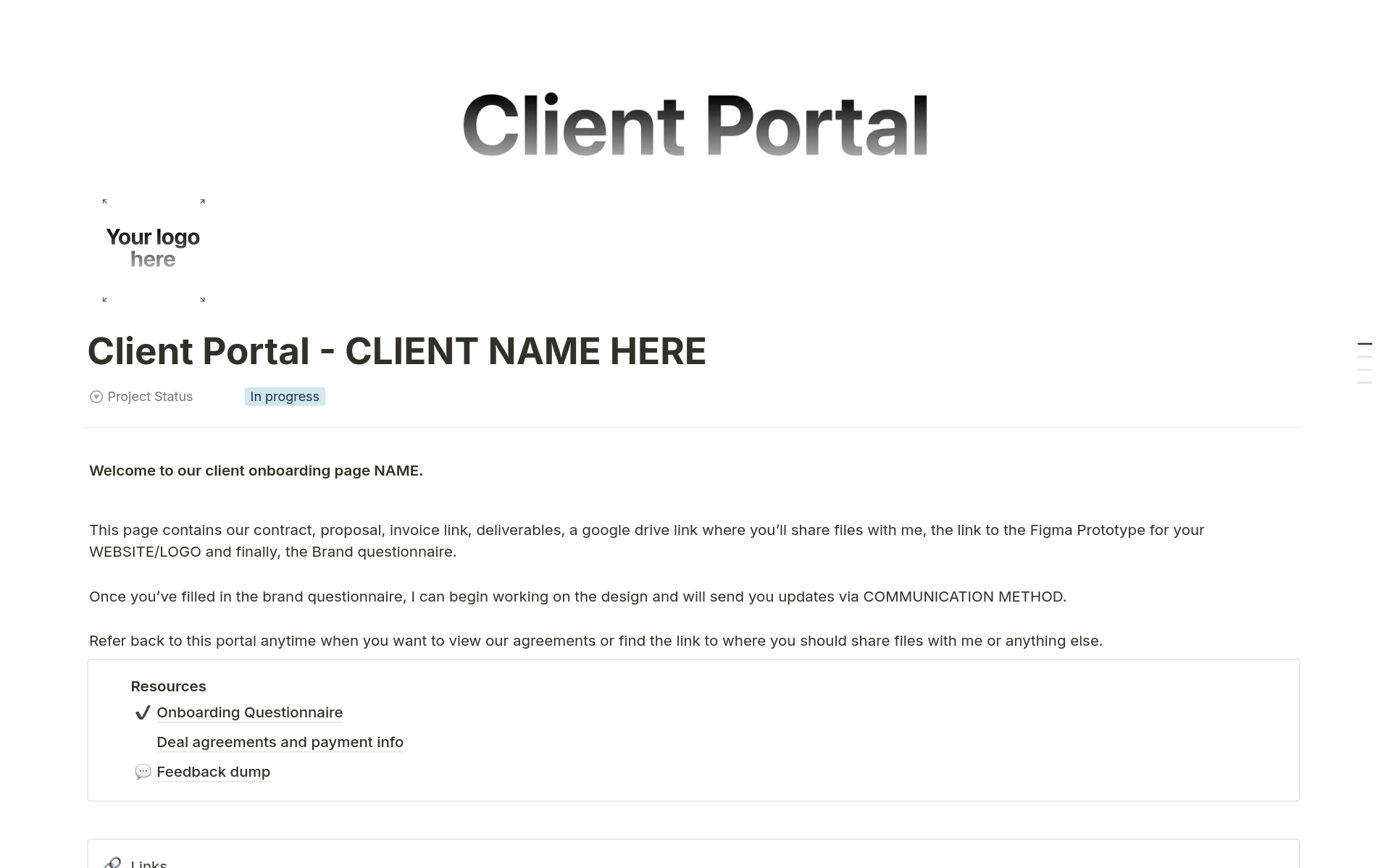 Designer Client Portal のプレビュー