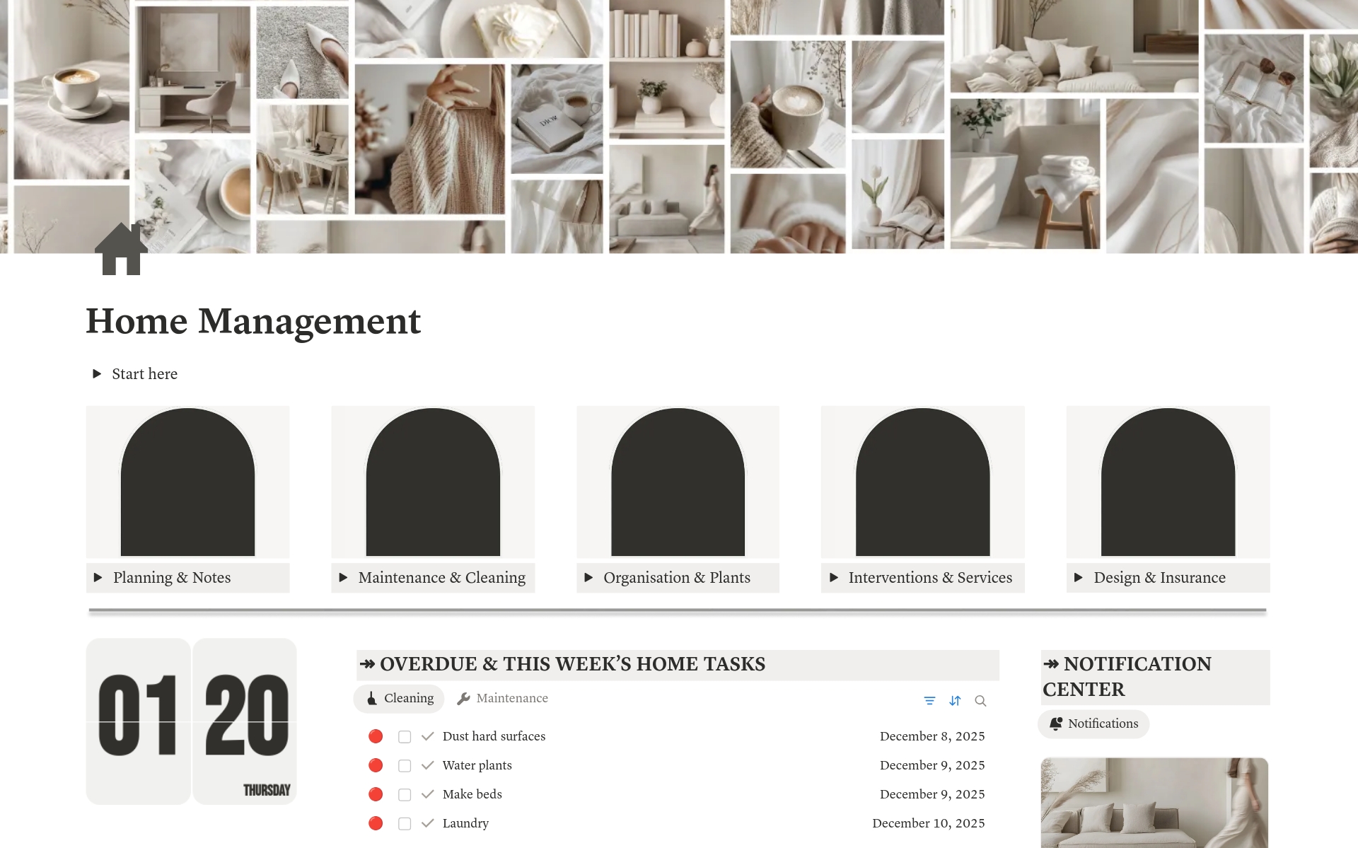 Home management planner のプレビュー