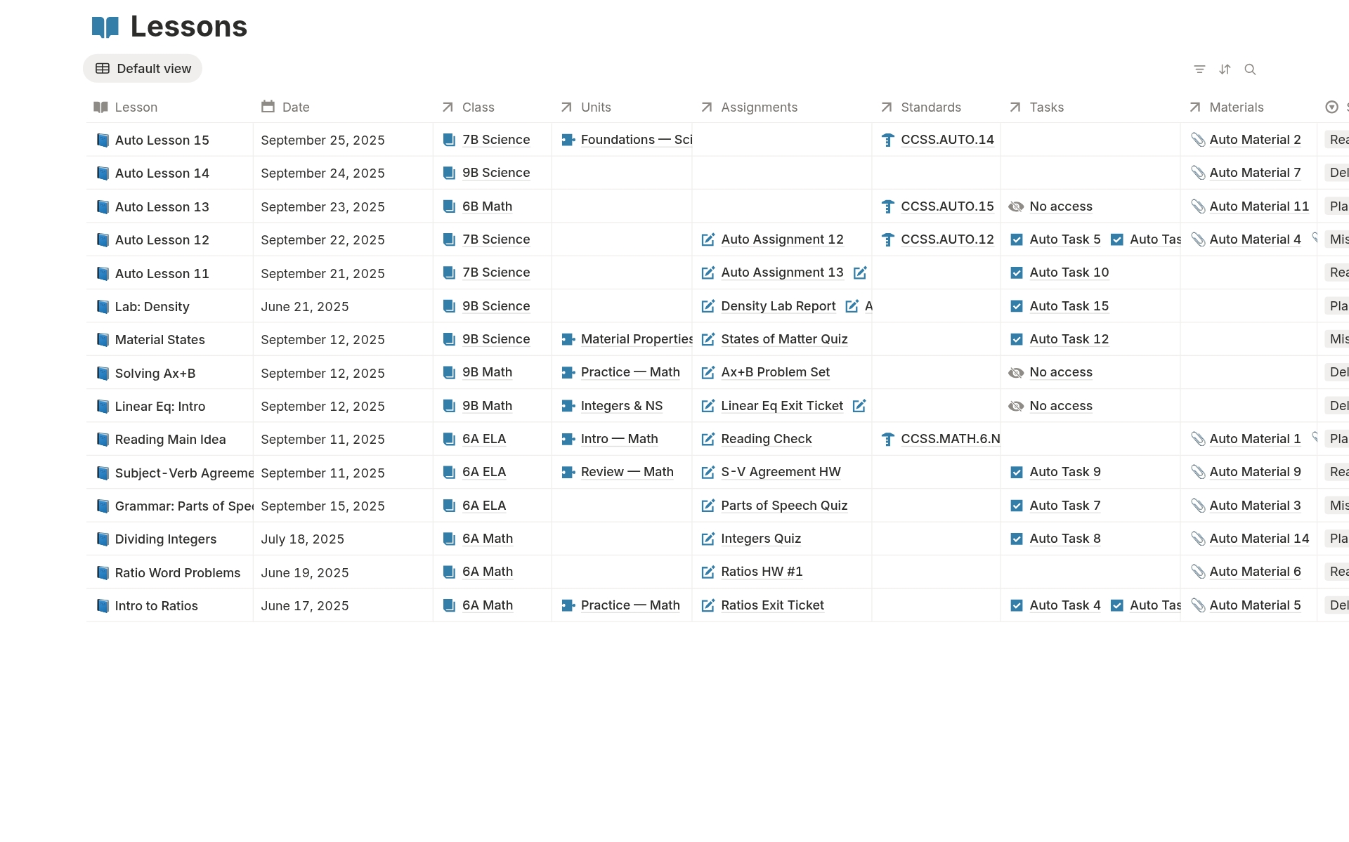 Teacher Lesson Planner - view 5