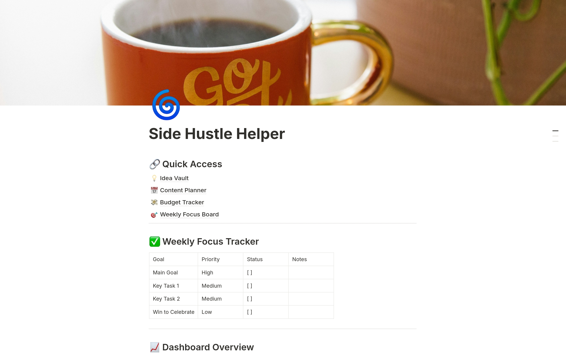 Side Hustle Helper のプレビュー