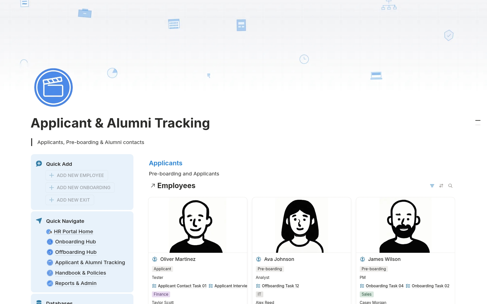 Complete HR Management System - From Hire to Retire in Notion - view 4