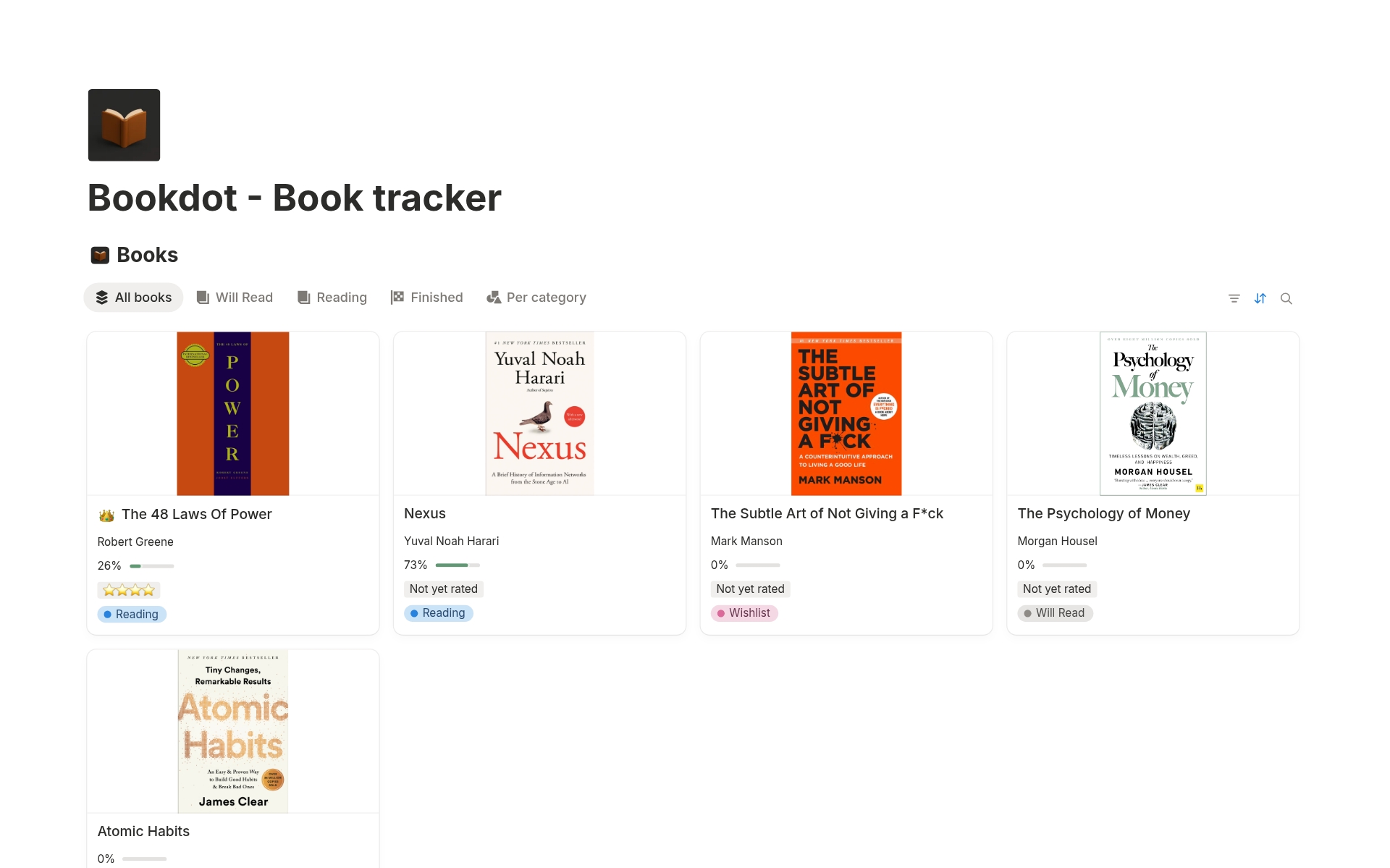Bookdot Template preview