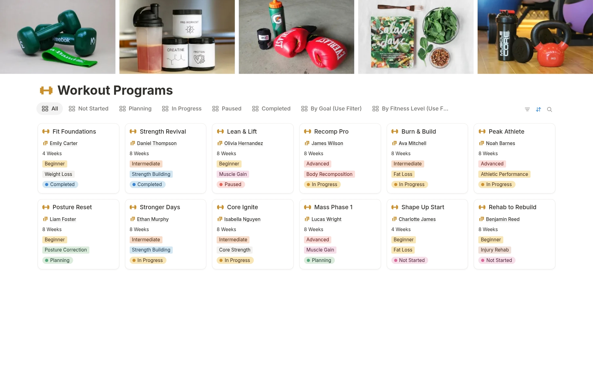 Notion Workout Tracker App Reddit All In One Personal Trainer