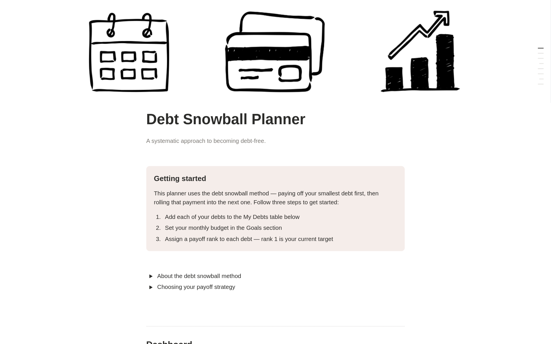 Debt Snowball Planner のプレビュー
