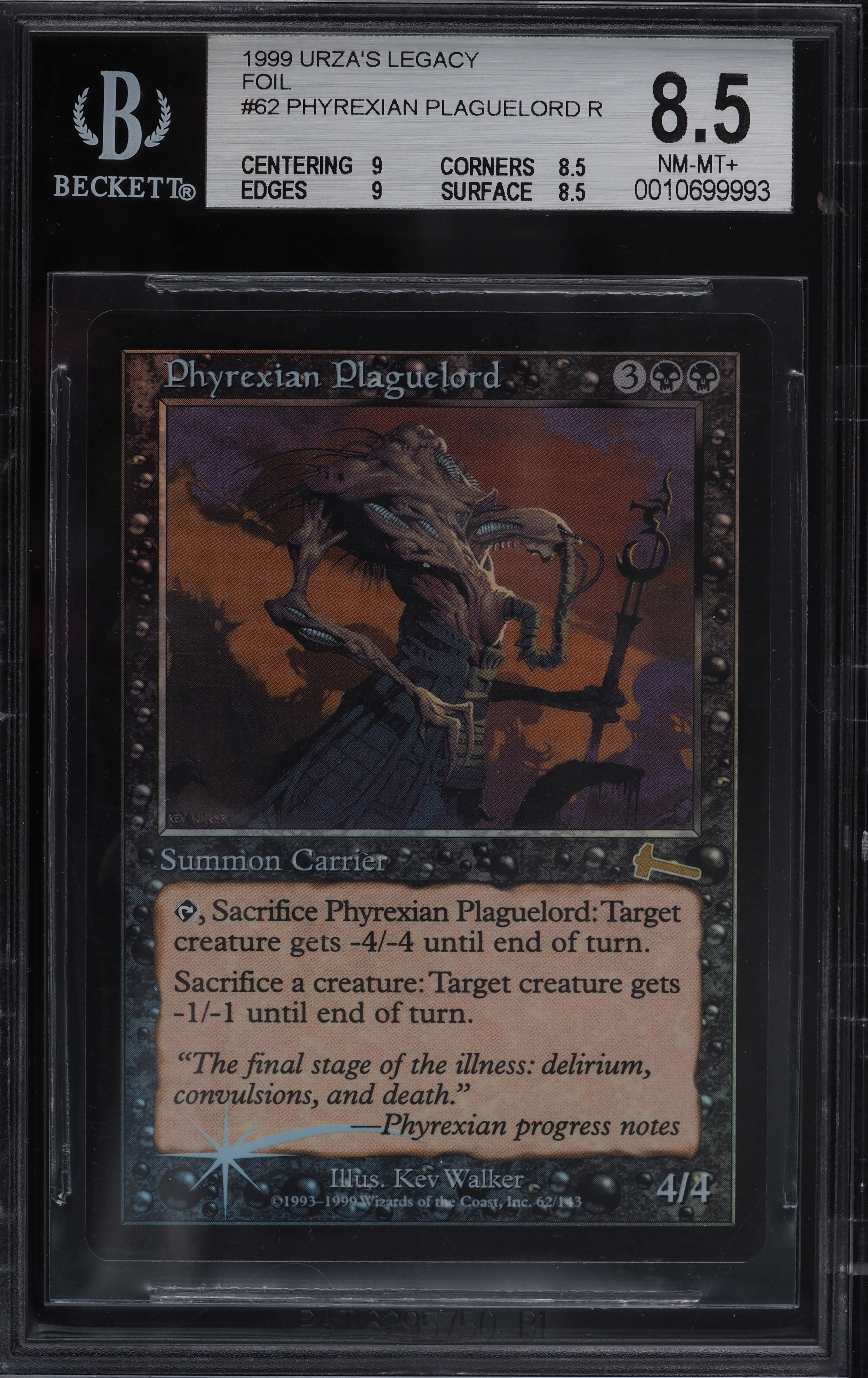1999 Magic The Gathering MTG Urza's Legacy Foil Phyrexian
