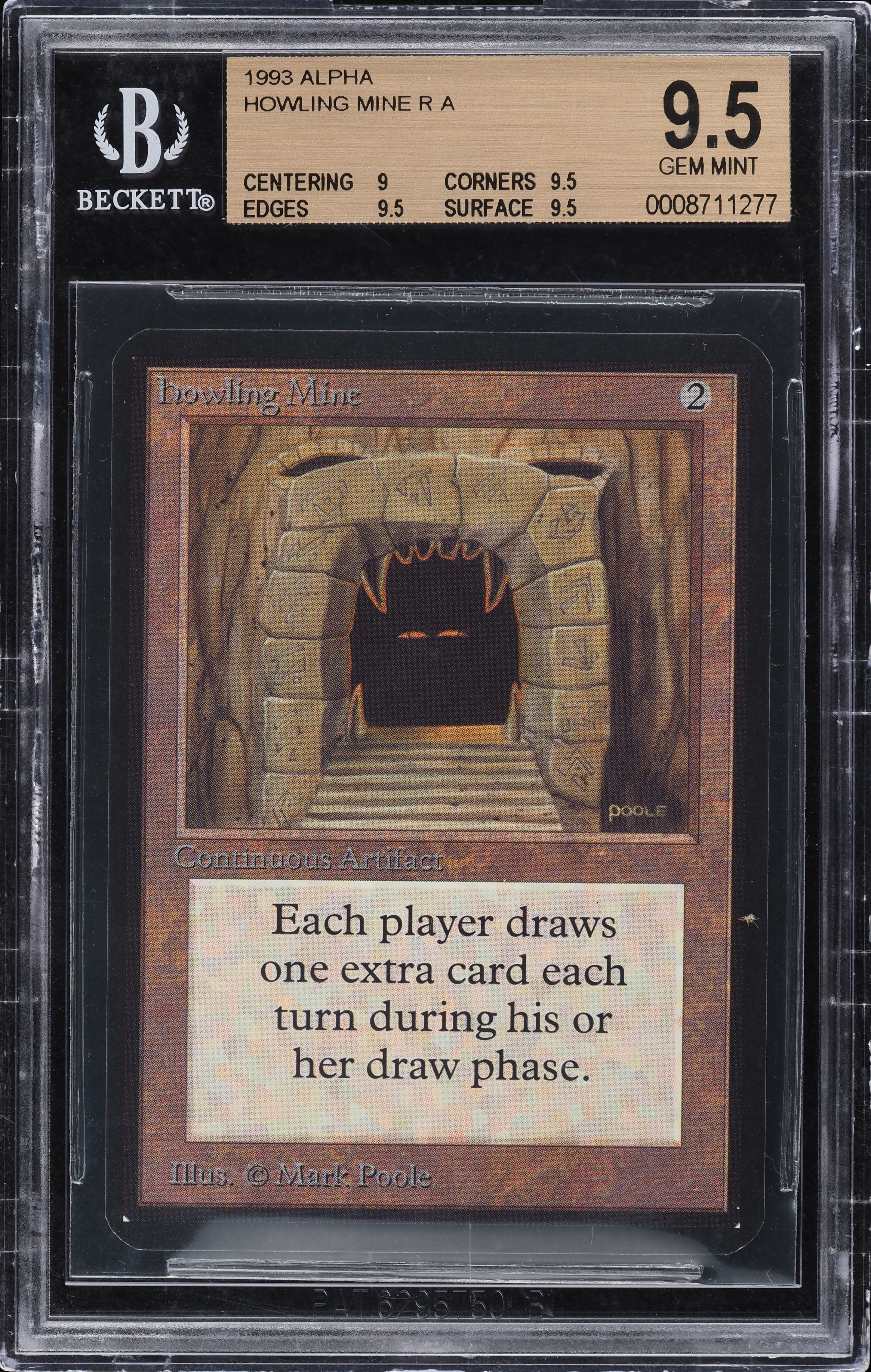 1993 Magic The Gathering MTG Alpha Howling Mine R A BGS 9.5 GEM