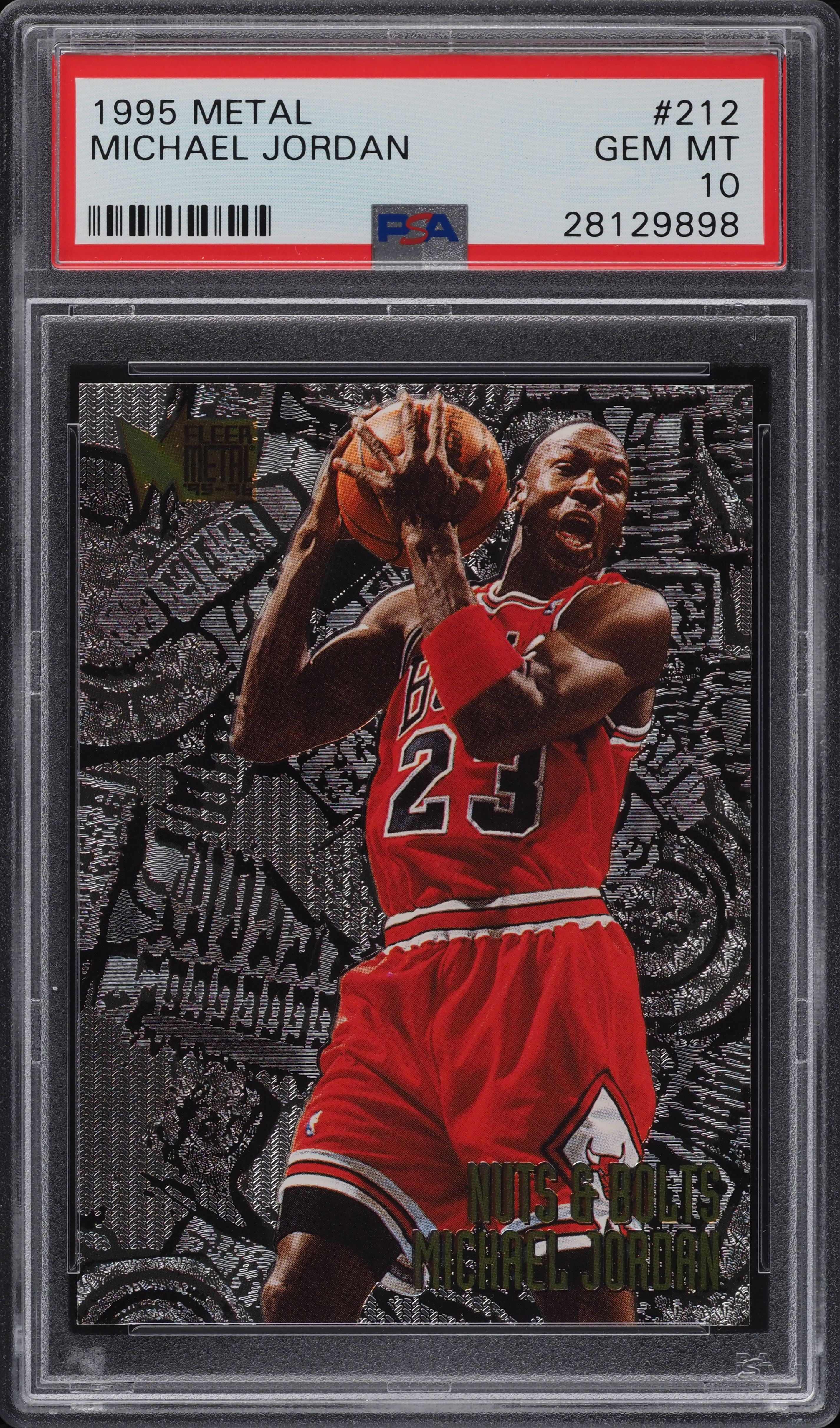 1995 Metal Basketball Michael Jordan #212 PSA 10 GEM MINT on