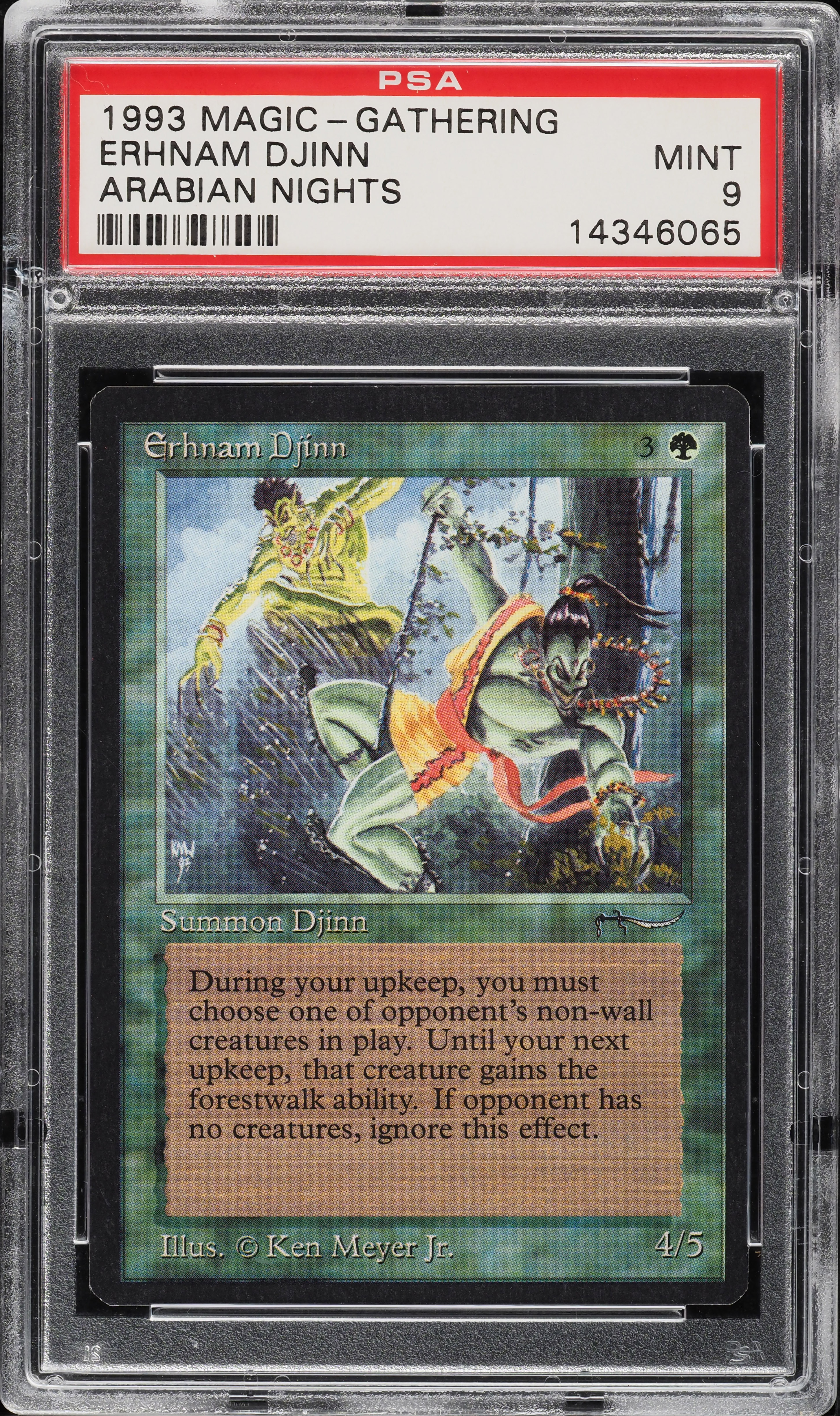 1993 Magic The Gathering MTG Arabian Nights Erhnam Djinn PSA 9