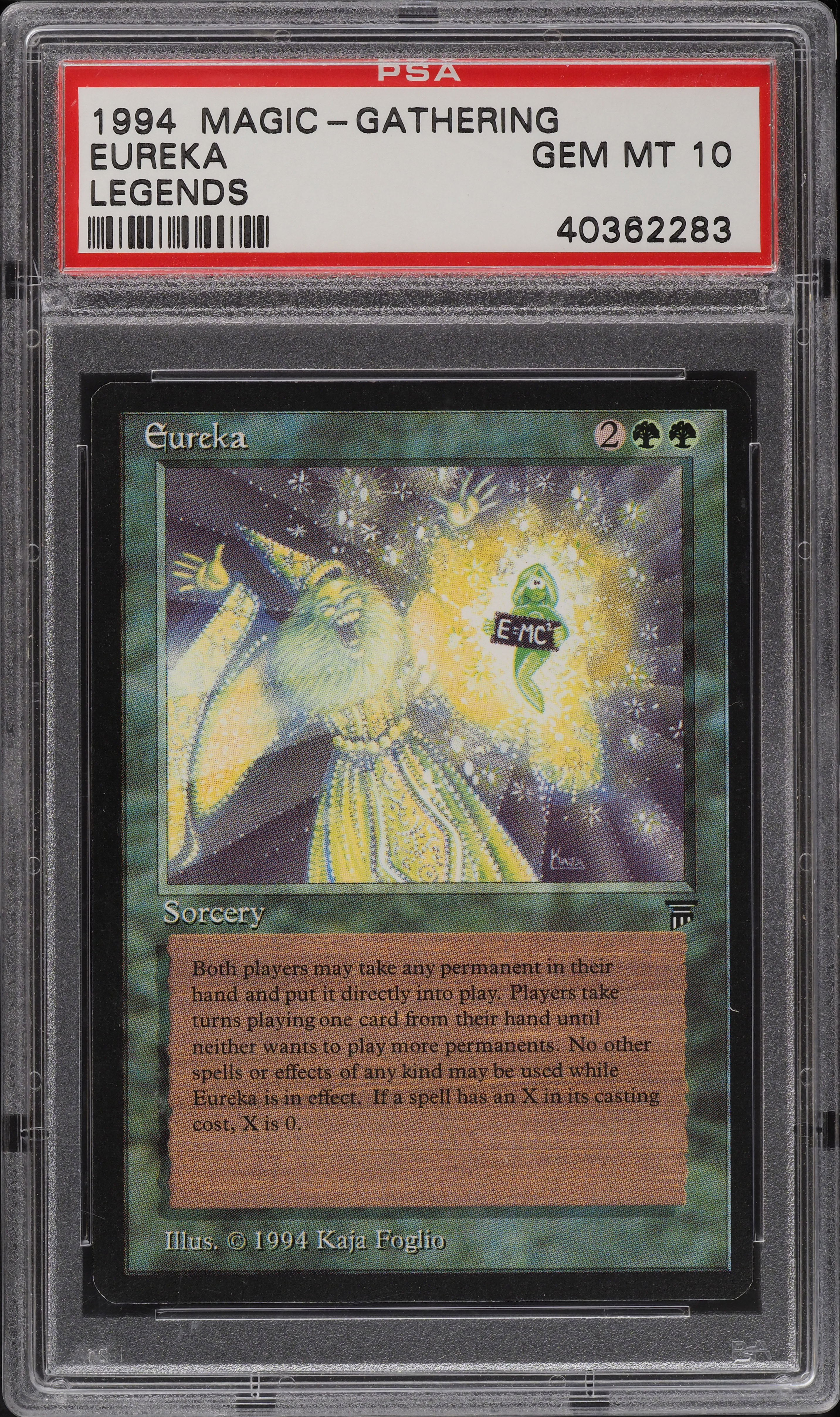 1994 Magic The Gathering MTG Legends Eureka PSA 10 GEM MINT on 