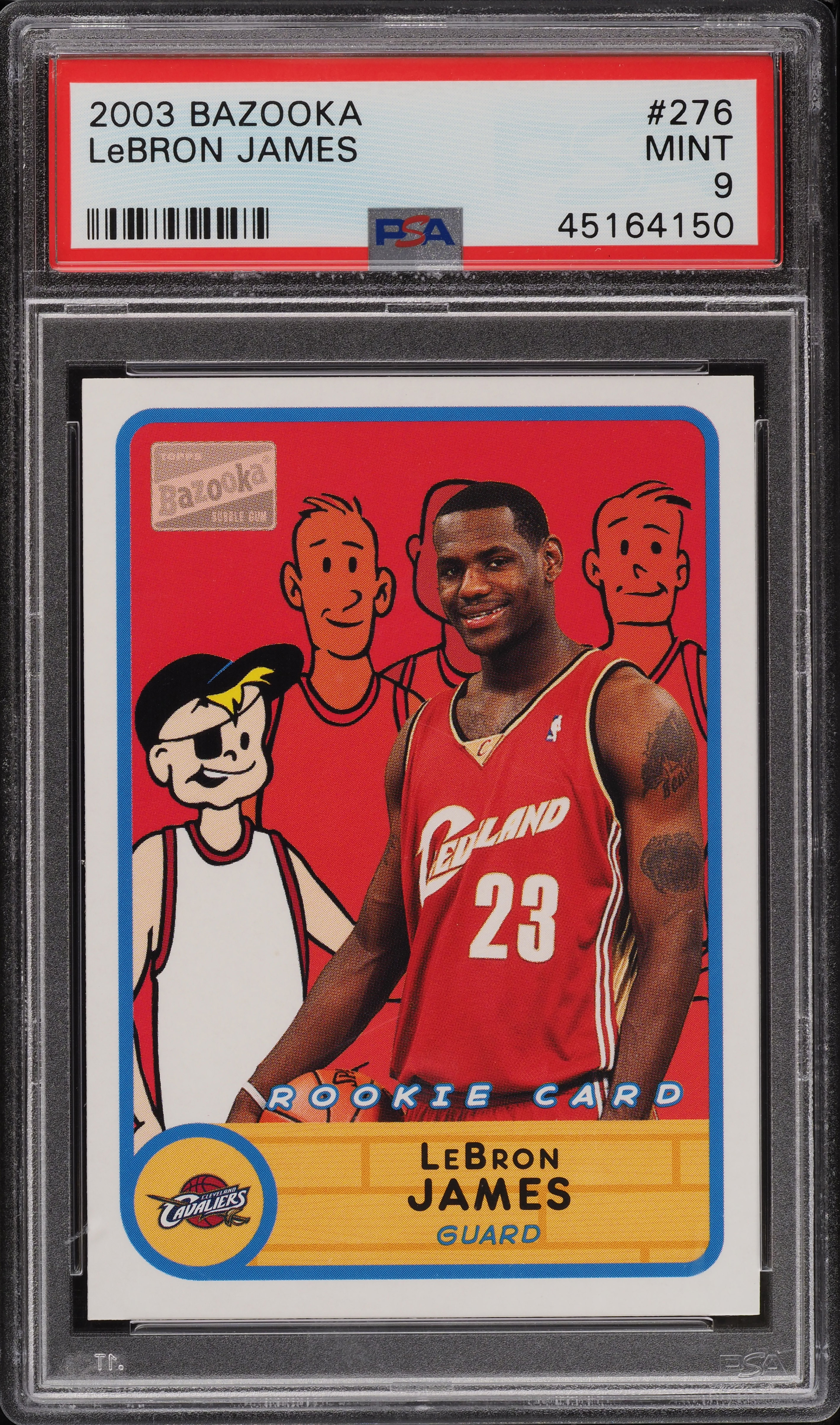 2003 Bazooka Basketball LeBron James ROOKIE RC #276 PSA 9 MINT on