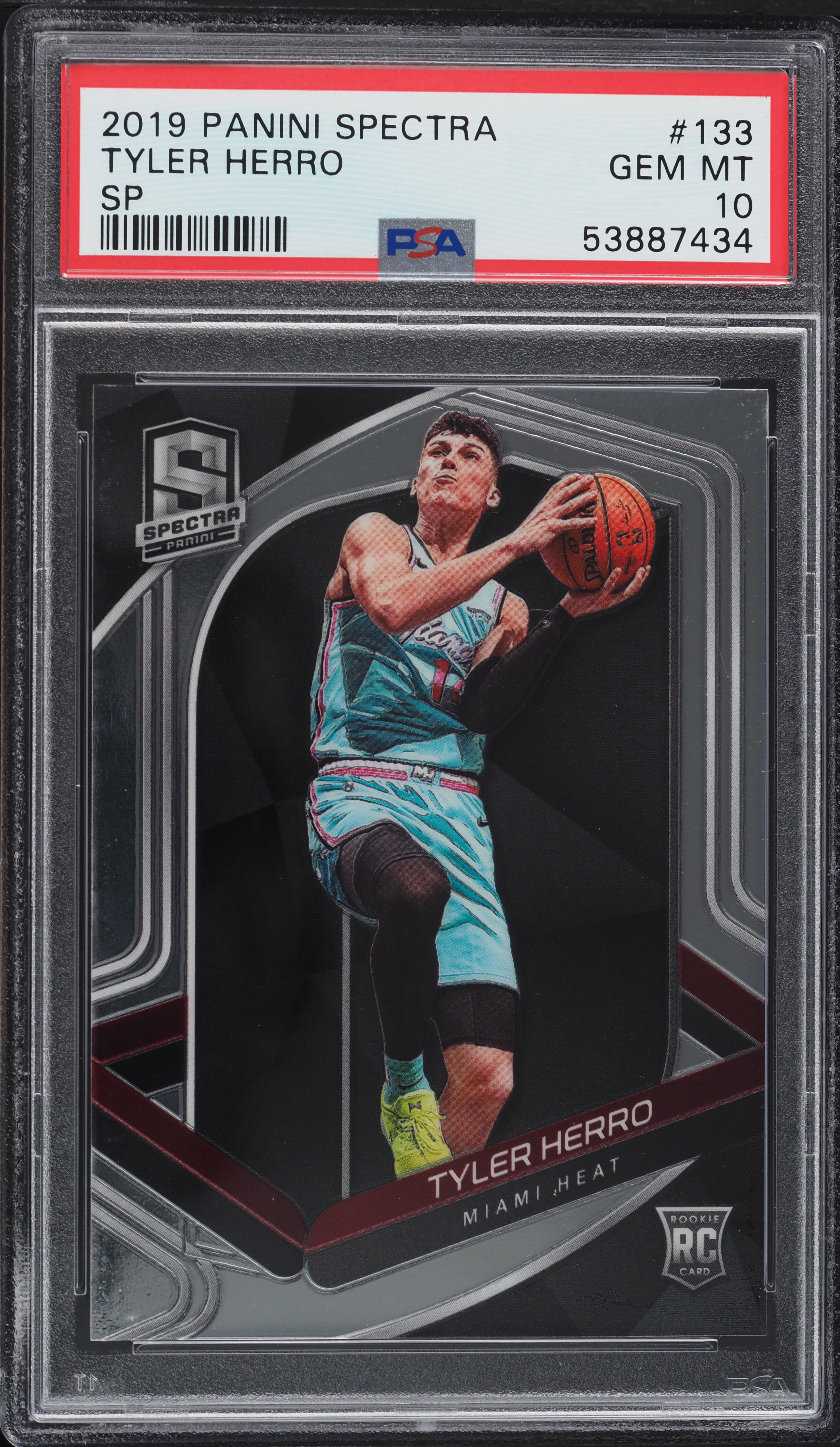 2019 Panini Spectra Tyler Herro SP ROOKIE #133 PSA 10 GEM MINT on