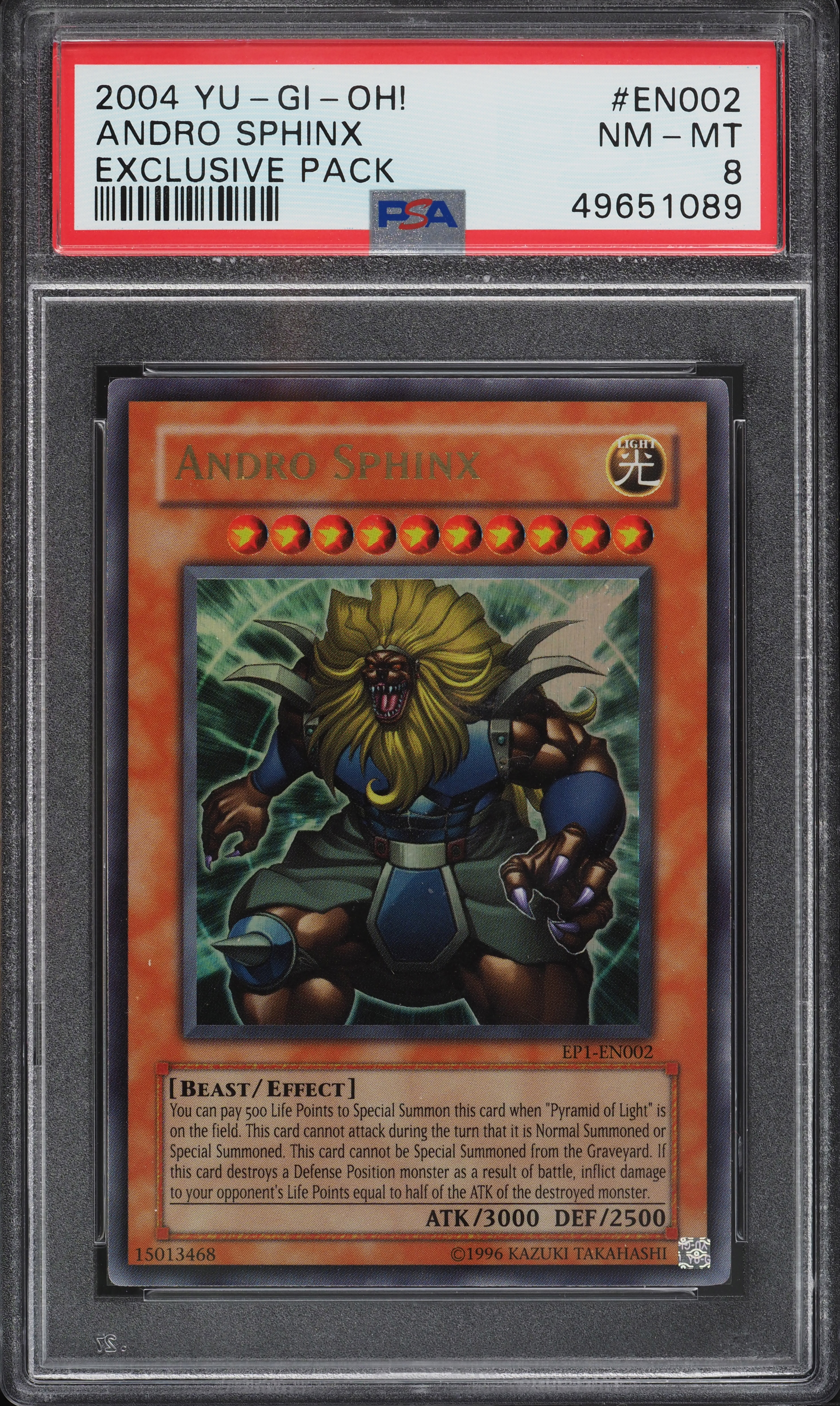 andro sphinx yugioh card Yu-Gi-Oh! - (EP1-EN002) This card cannot be Special Summoned from the Graveyard Yu-Gi-Oh | Other | 996