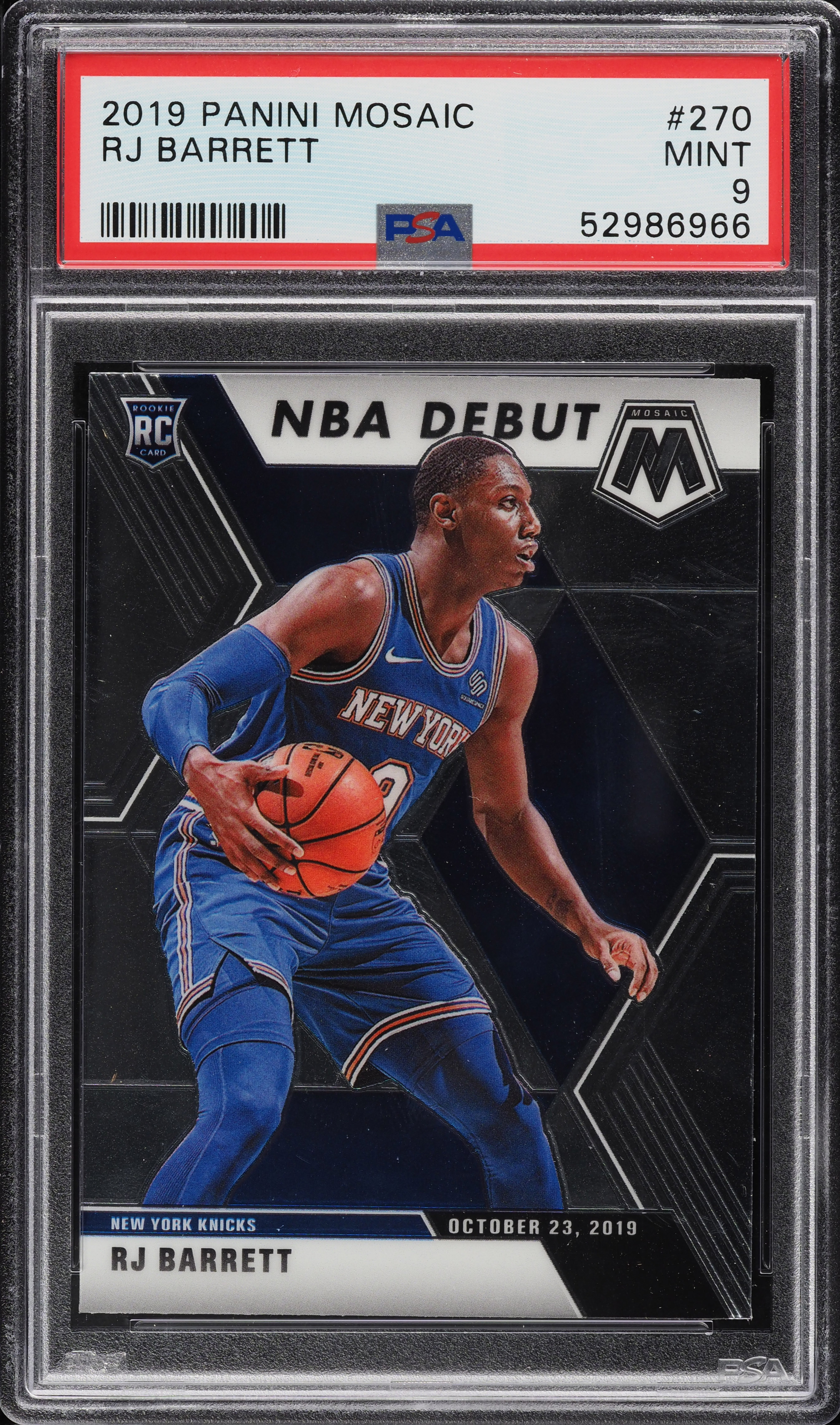 その他 RJ Barrett RC rookie auto PSA9 2019 Panini Mosaic RJ Barrett ROOKIE #270 PSA 9 MINT on Fanatics