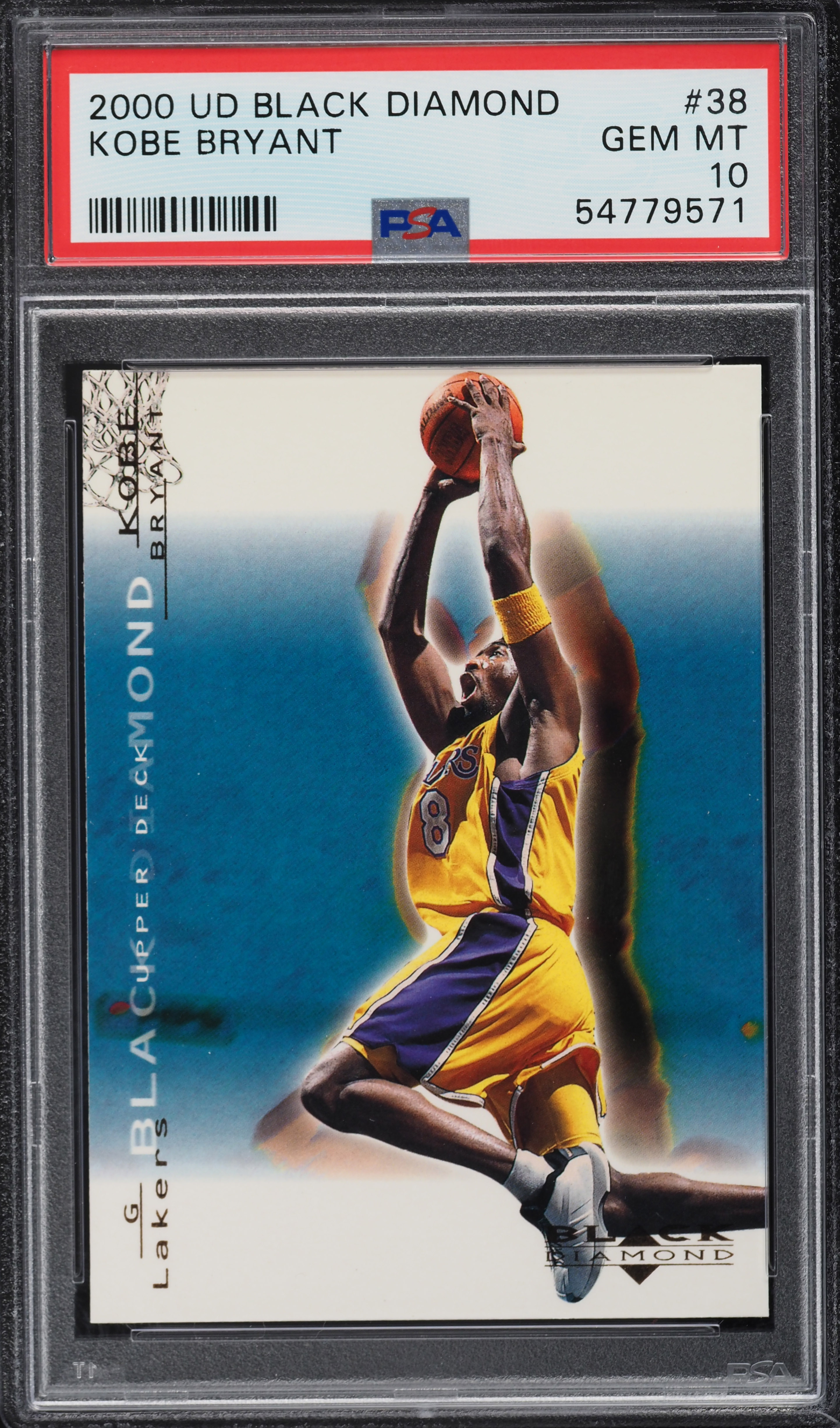 2000 Upper Deck Black Diamond Kobe Bryant #38 PSA 10 GEM MINT on 