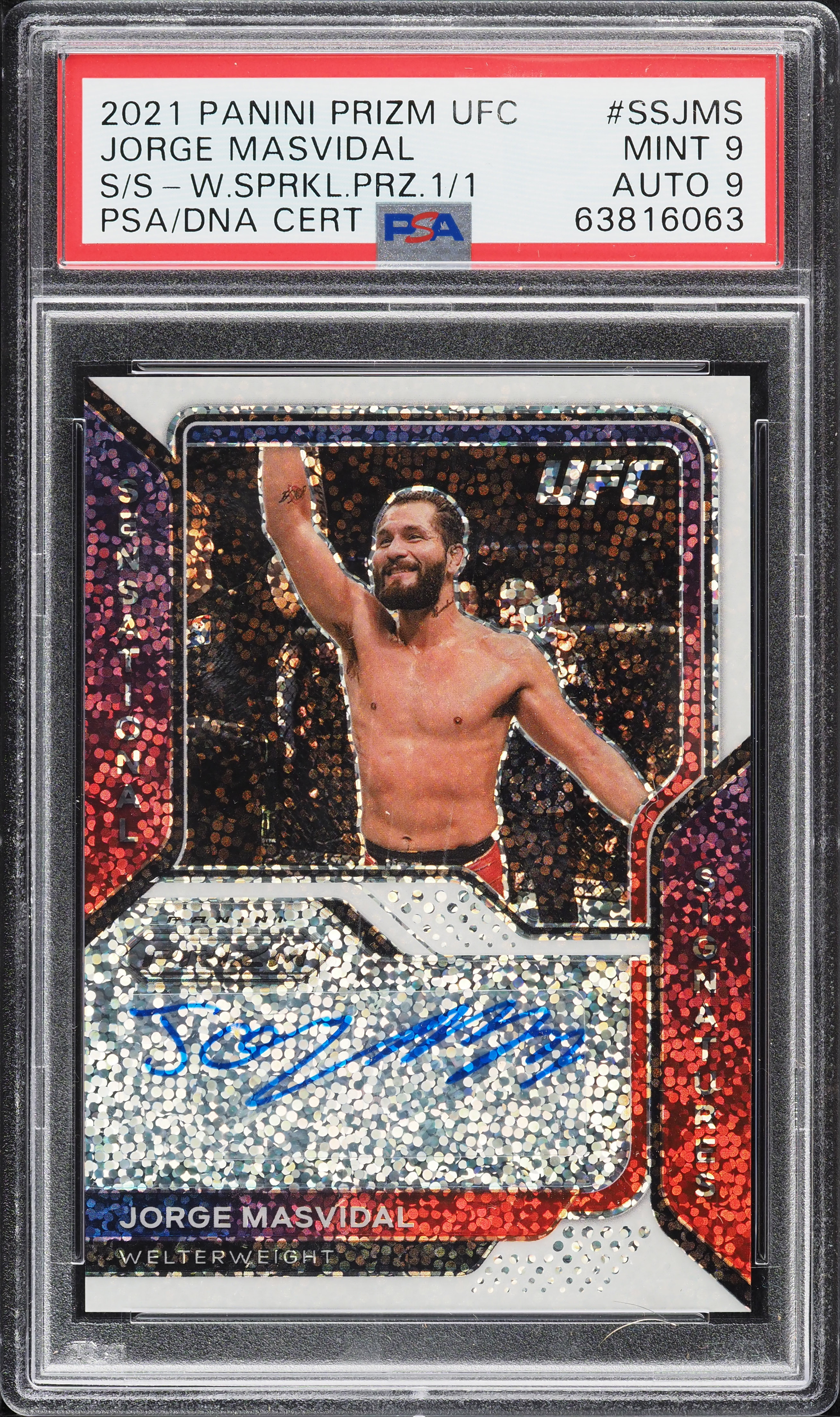 2021 Panini Prizm UFC Sensational White Sparkle Jorge Masvidal