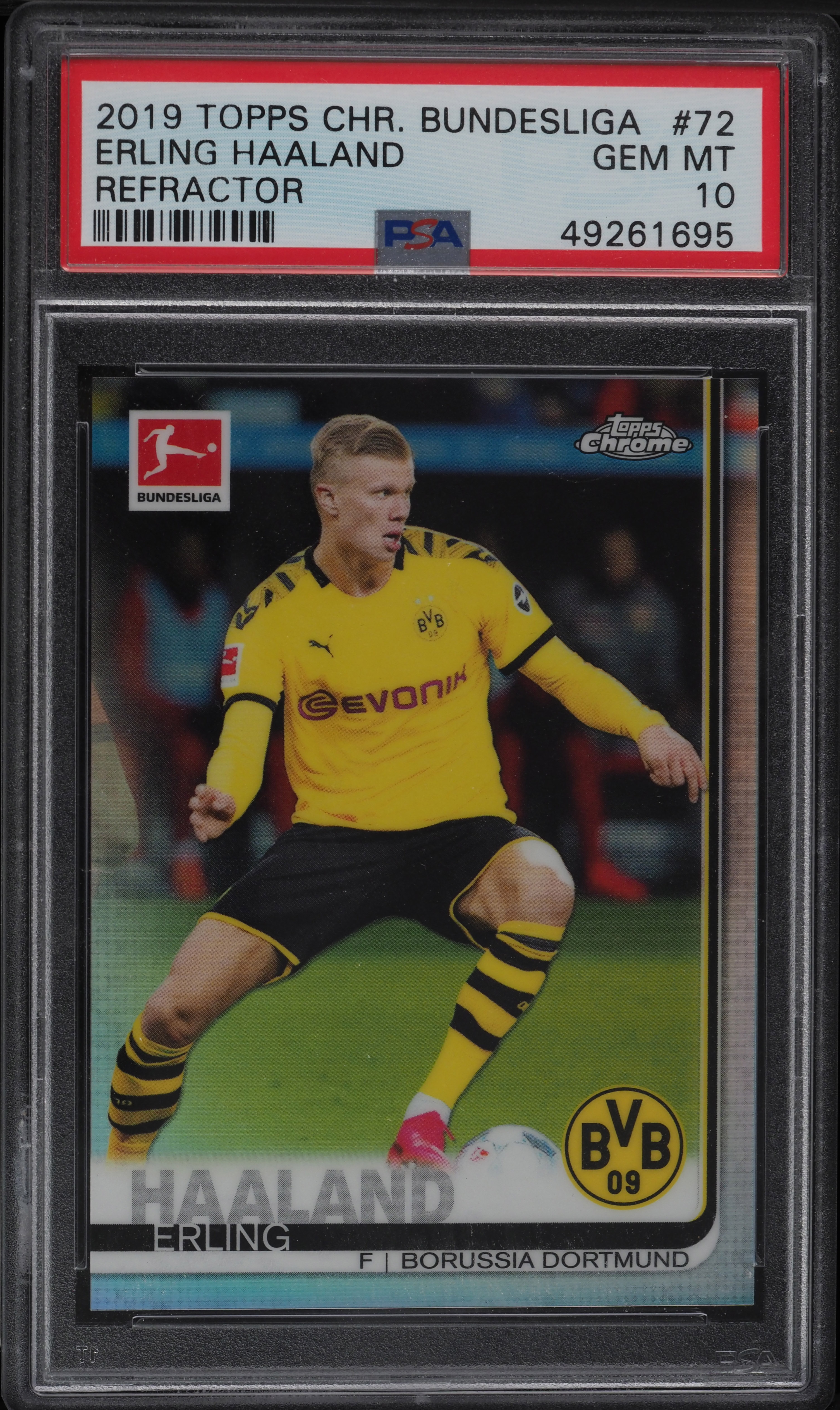 2019 Topps Chrome Bundesliga Refractor Erling Haaland ROOKIE #72
