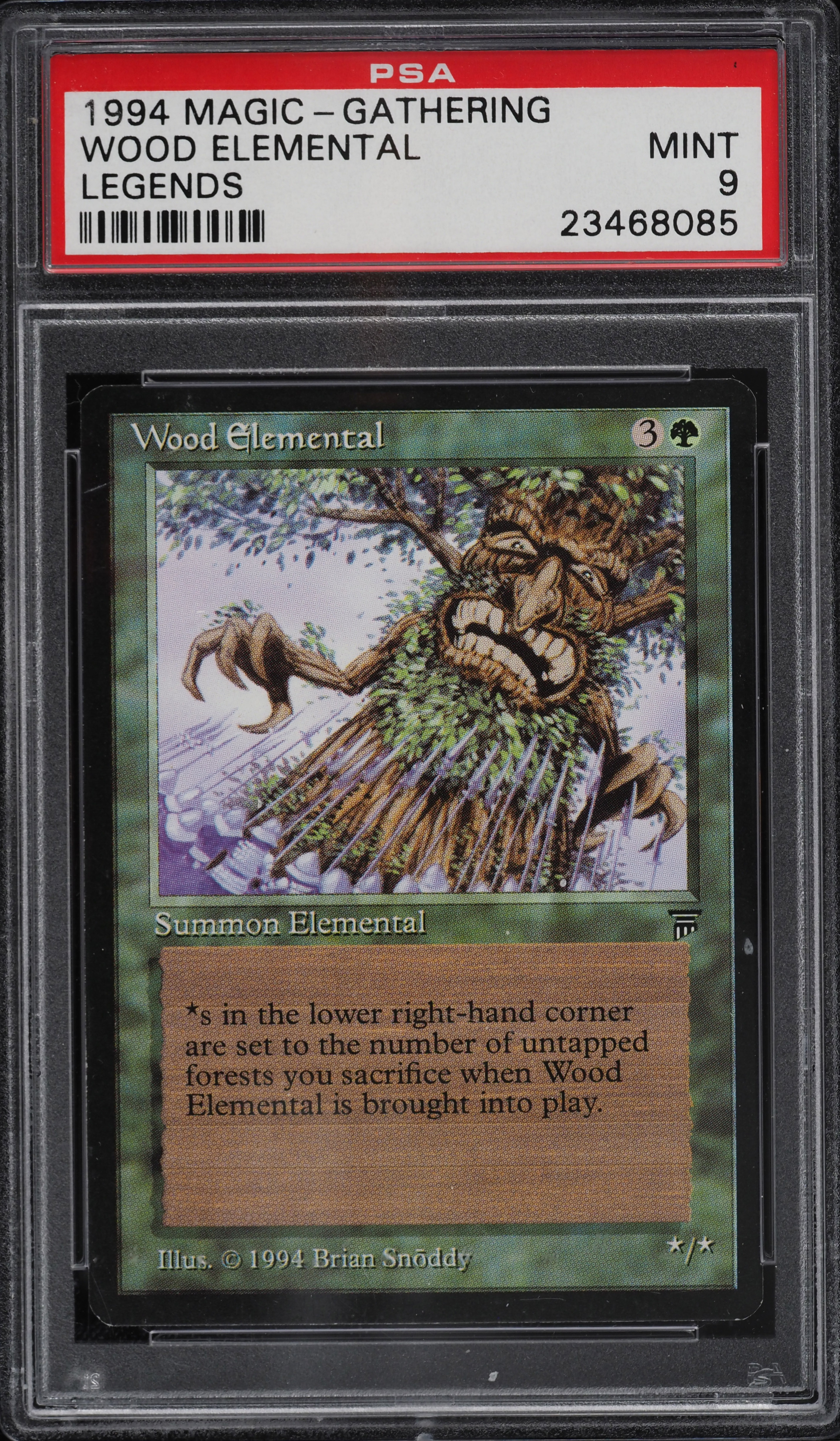 1994 Magic The Gathering MTG Legends Wood Elemental R G PSA 9 MINT