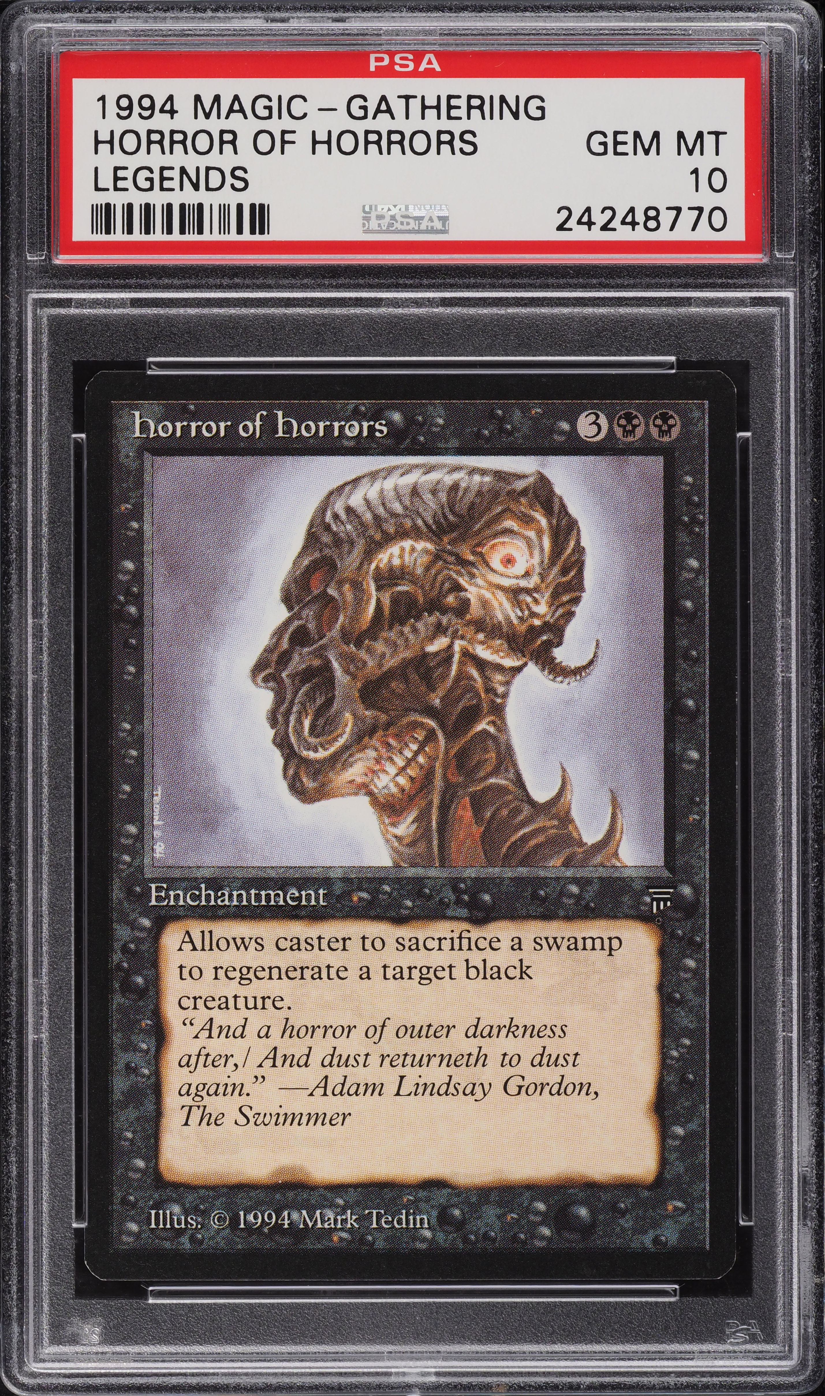 1994 Magic The Gathering MTG Legends Horror Of Horrors U K PSA 10