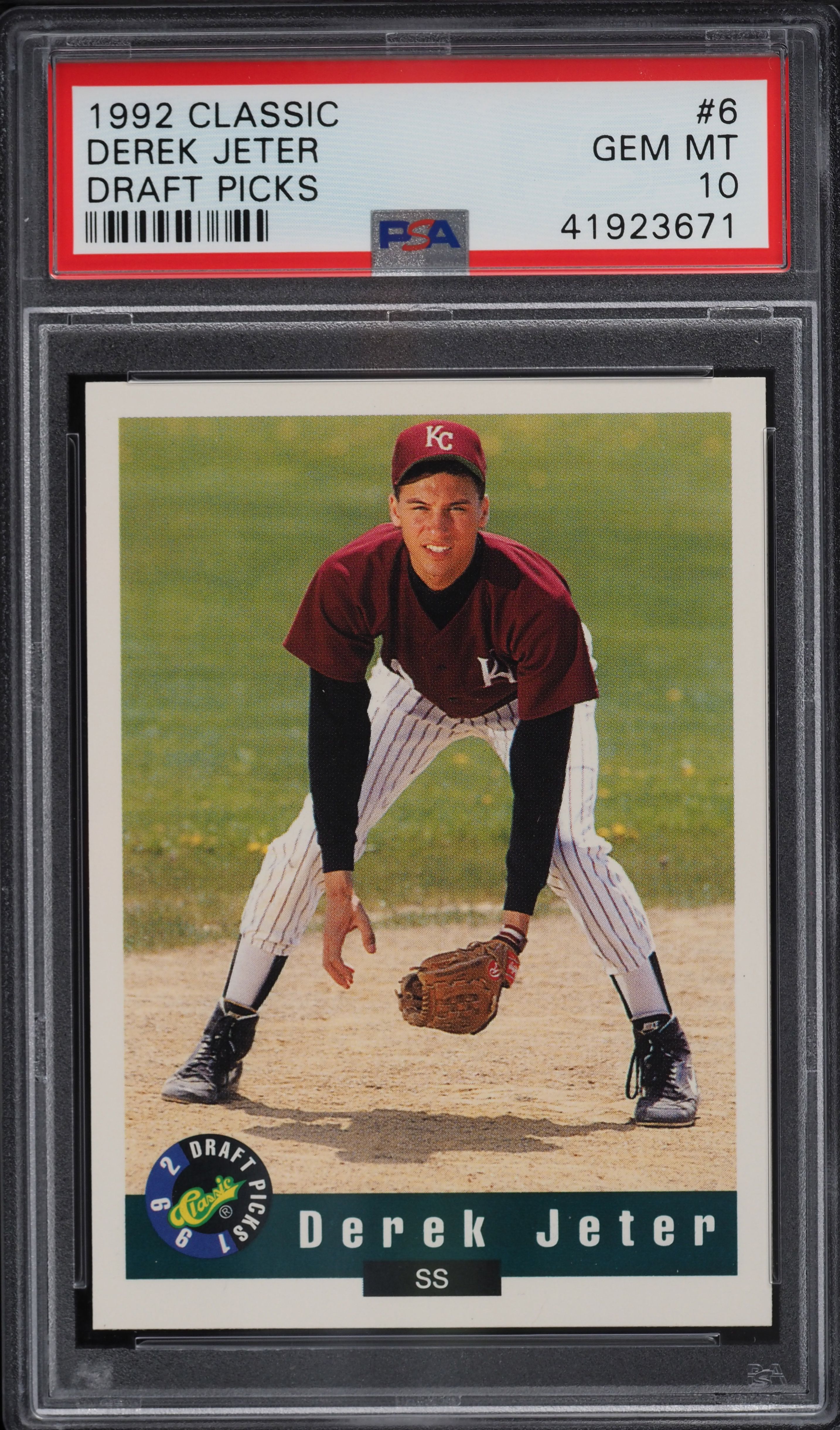 1992 Classic Draft Picks Derek Jeter ROOKIE #6 PSA 10 GEM MINT on