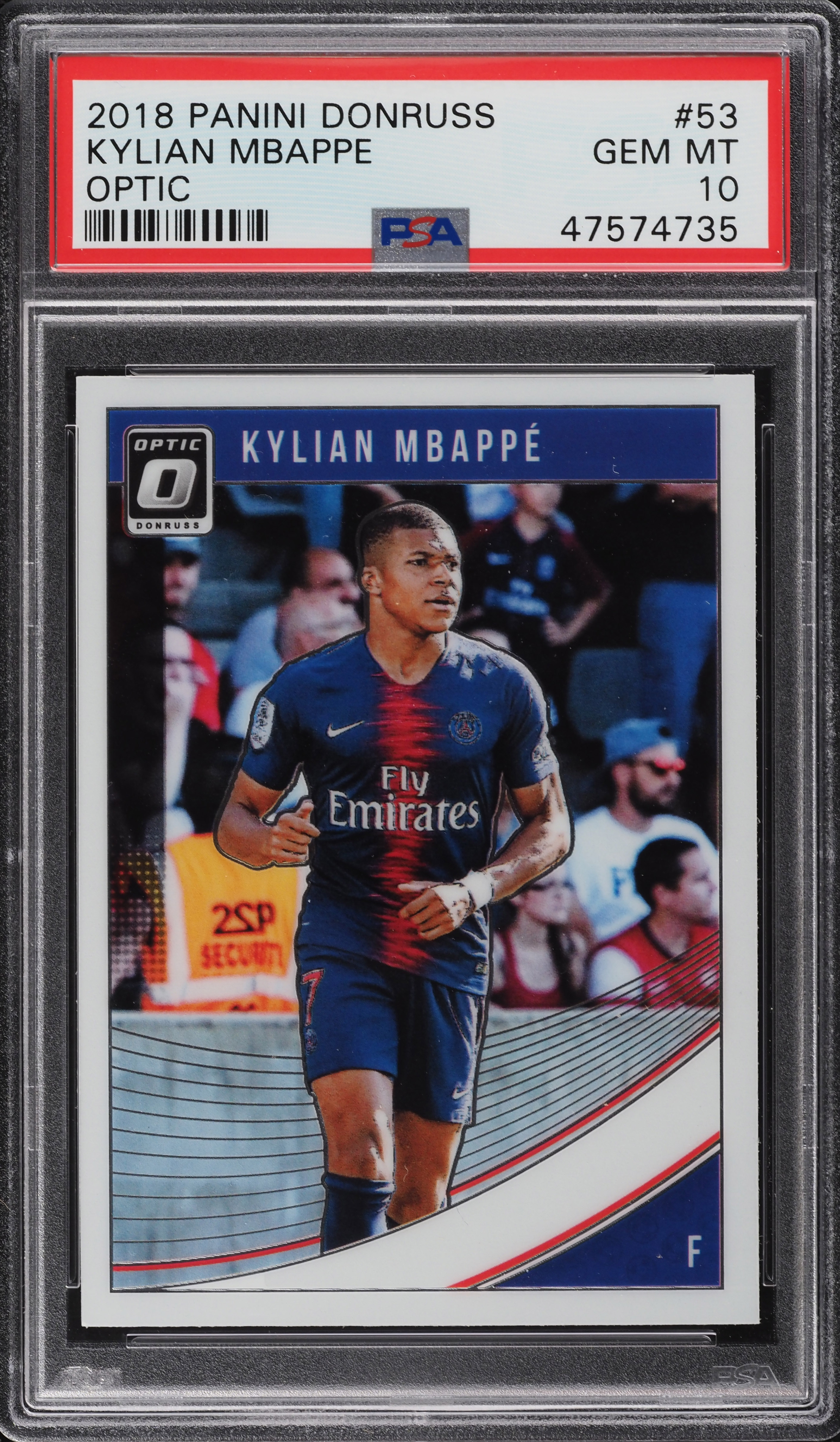 2018 Donruss Optic Kylian Mbappe ROOKIE #53 PSA 10 GEM MINT on