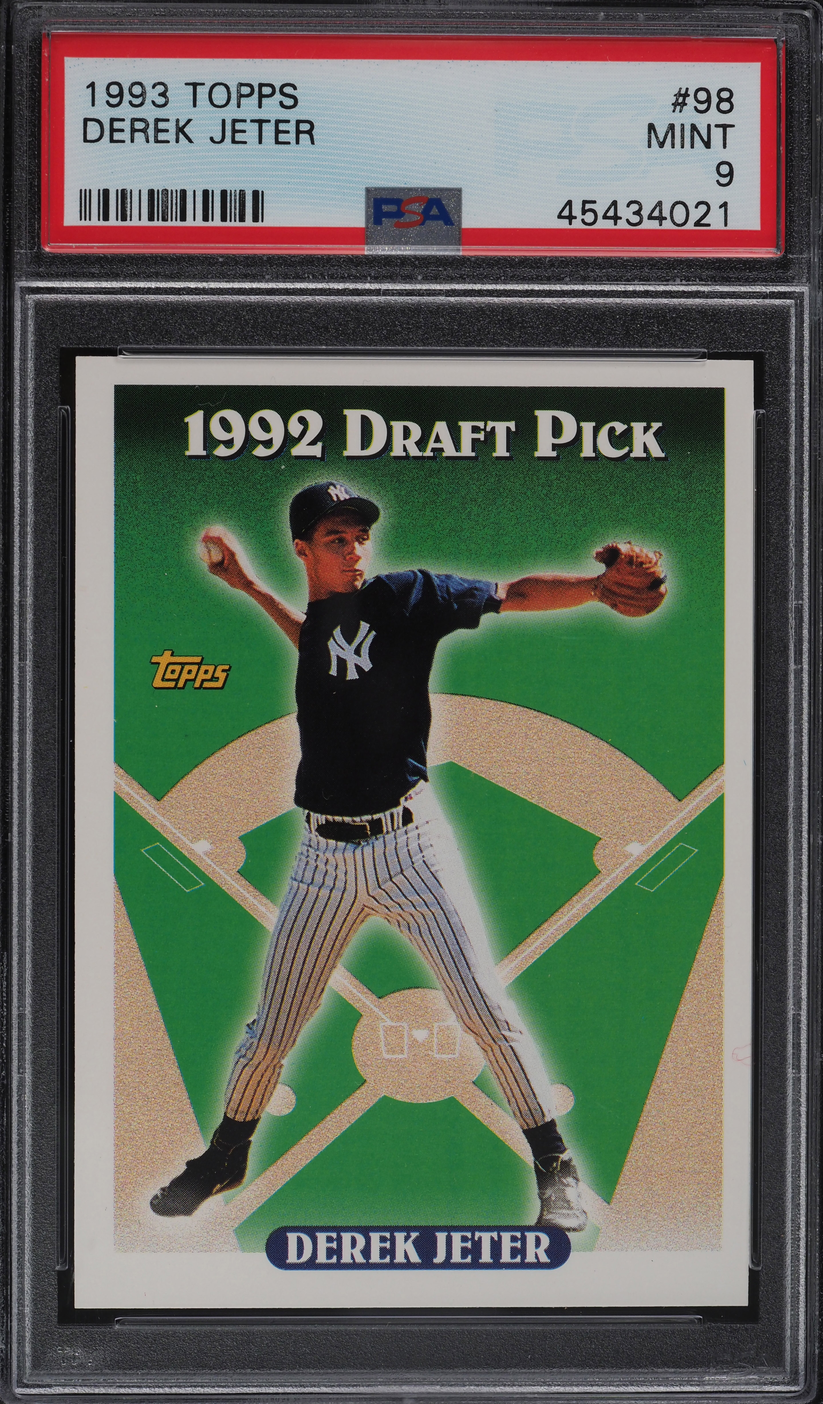 1993 Topps Derek Jeter ROOKIE #98 PSA 9 MINT on Fanatics Collect