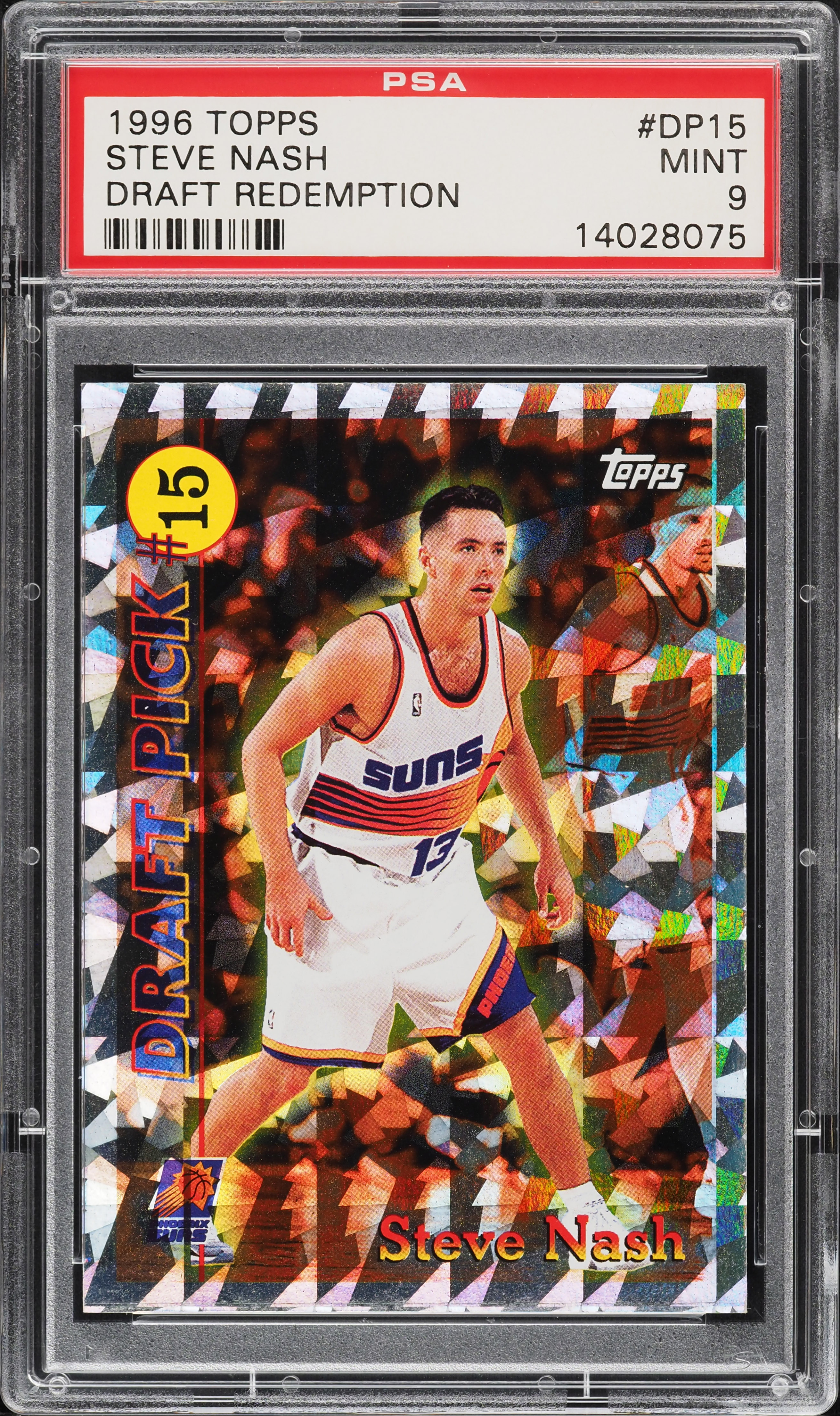 1996 Topps Draft Redemption Steve Nash ROOKIE #DP15 PSA 9 MINT on