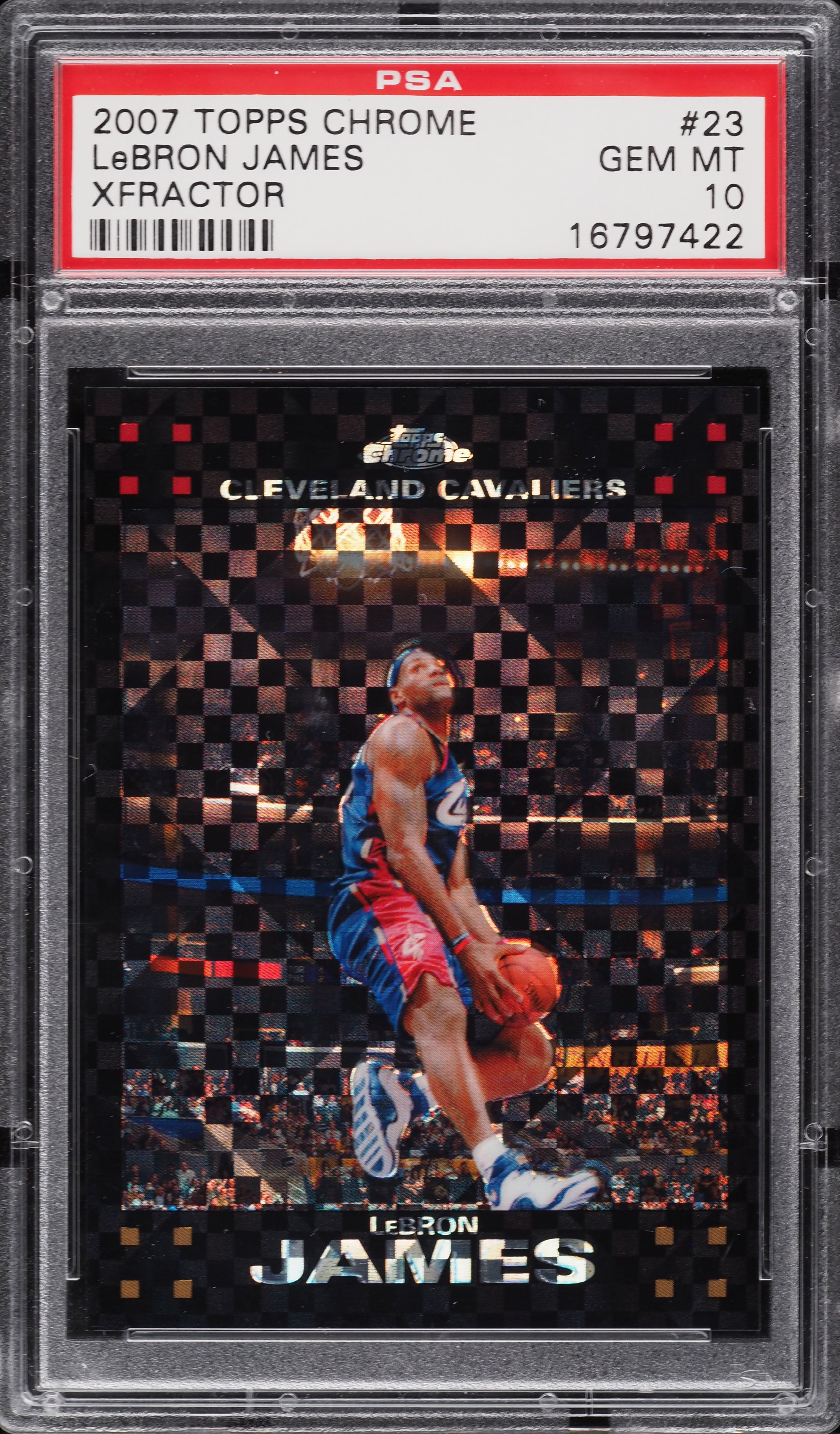 2007 Topps Chrome Xfractor LeBron James /50 #23 PSA 10 GEM MINT on