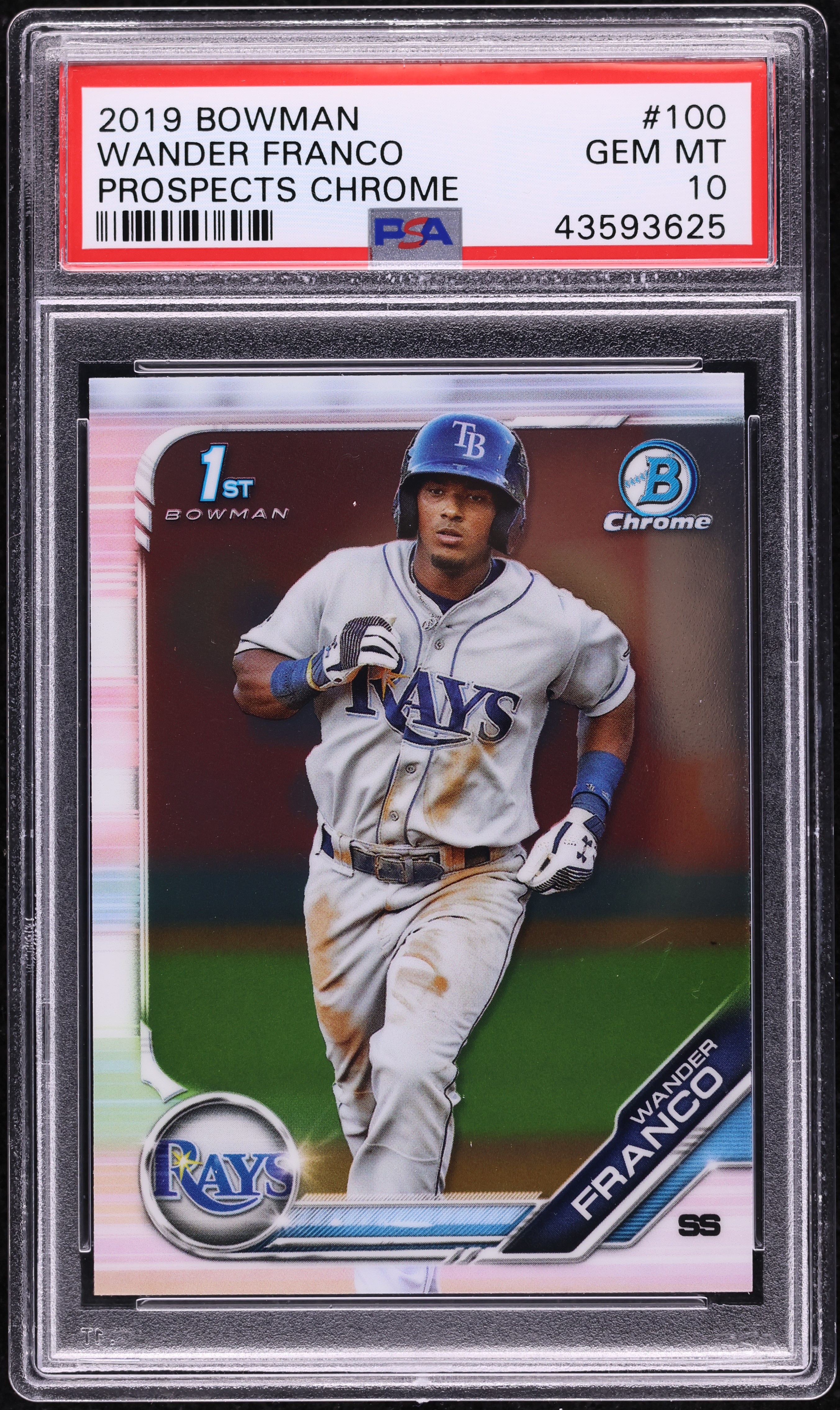 Topps BOWMAN CHROME ワンダーフランコ　BGS9.5 2019 Bowman Chrome Wander Franco PROSPECT #BCP100 PSA 10 GEM MINT