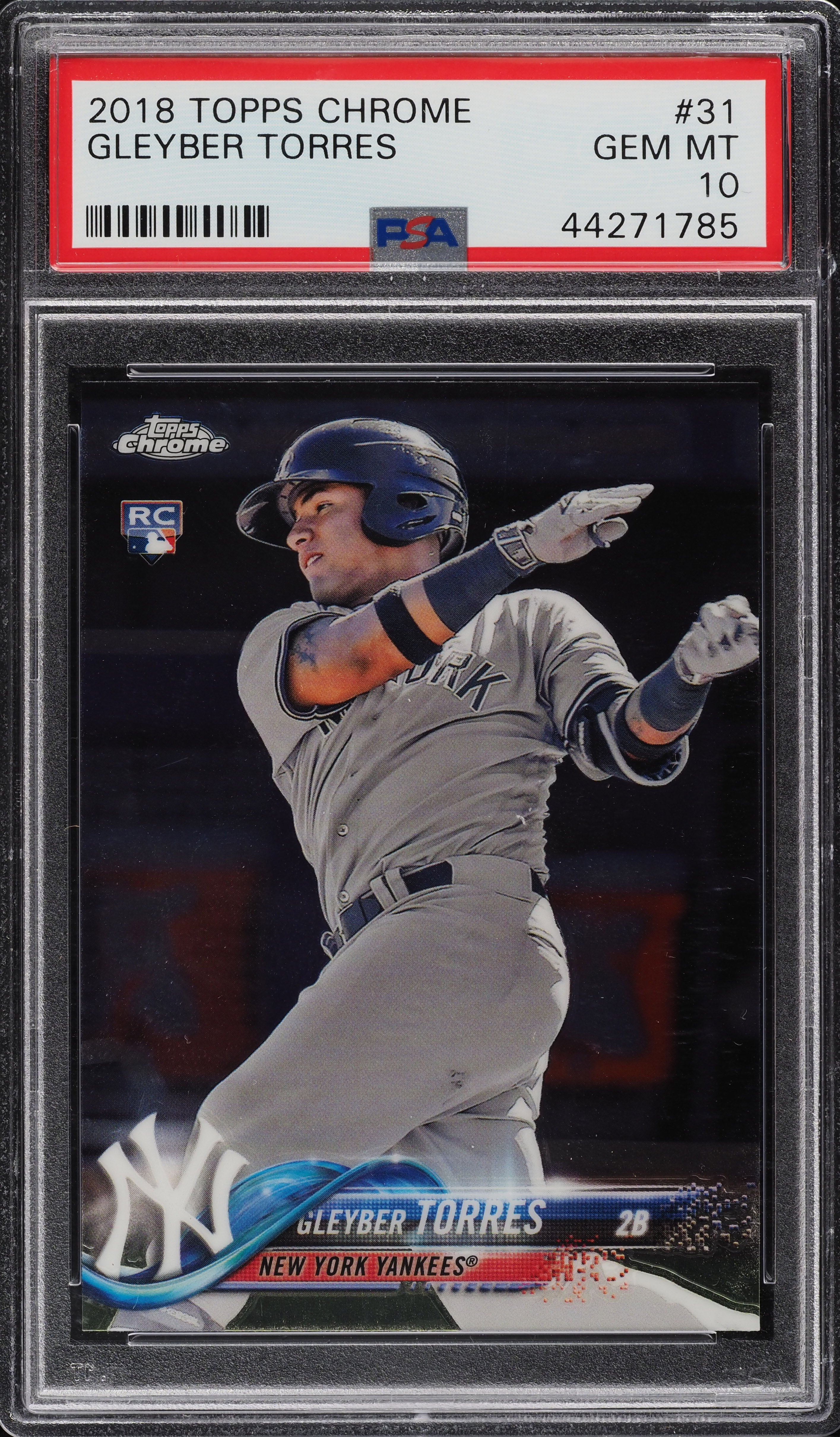 その他 MLB Gleyber Torres Sapphire PSA 10 2018 Topps Chrome Gleyber Torres ROOKIE RC #31 PSA 10 GEM MINT on