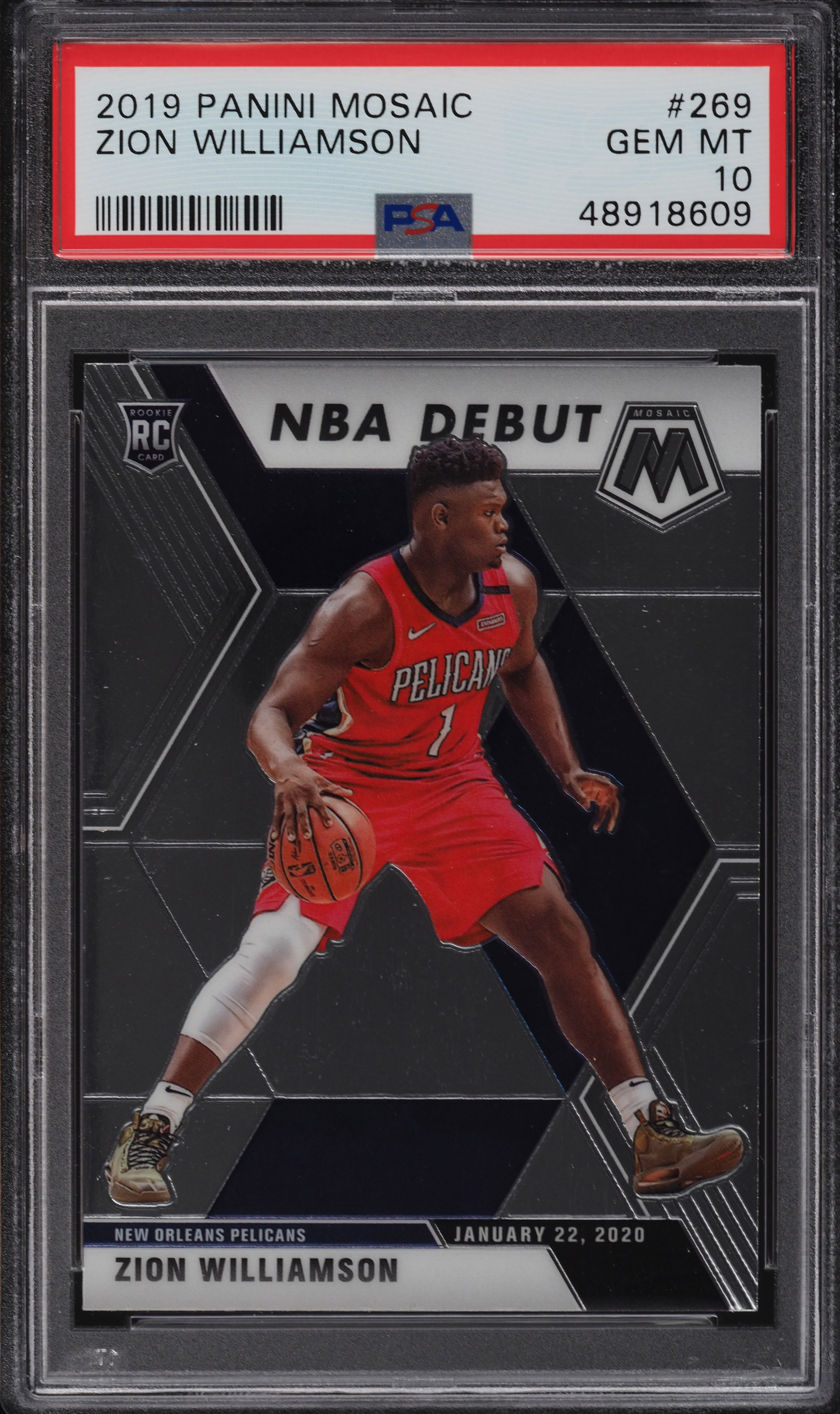 その他 2019 Mosaic Zion Williamson RC PSA10 2019 Panini Mosaic Zion Williamson ROOKIE RC #269 PSA 10 GEM MINT