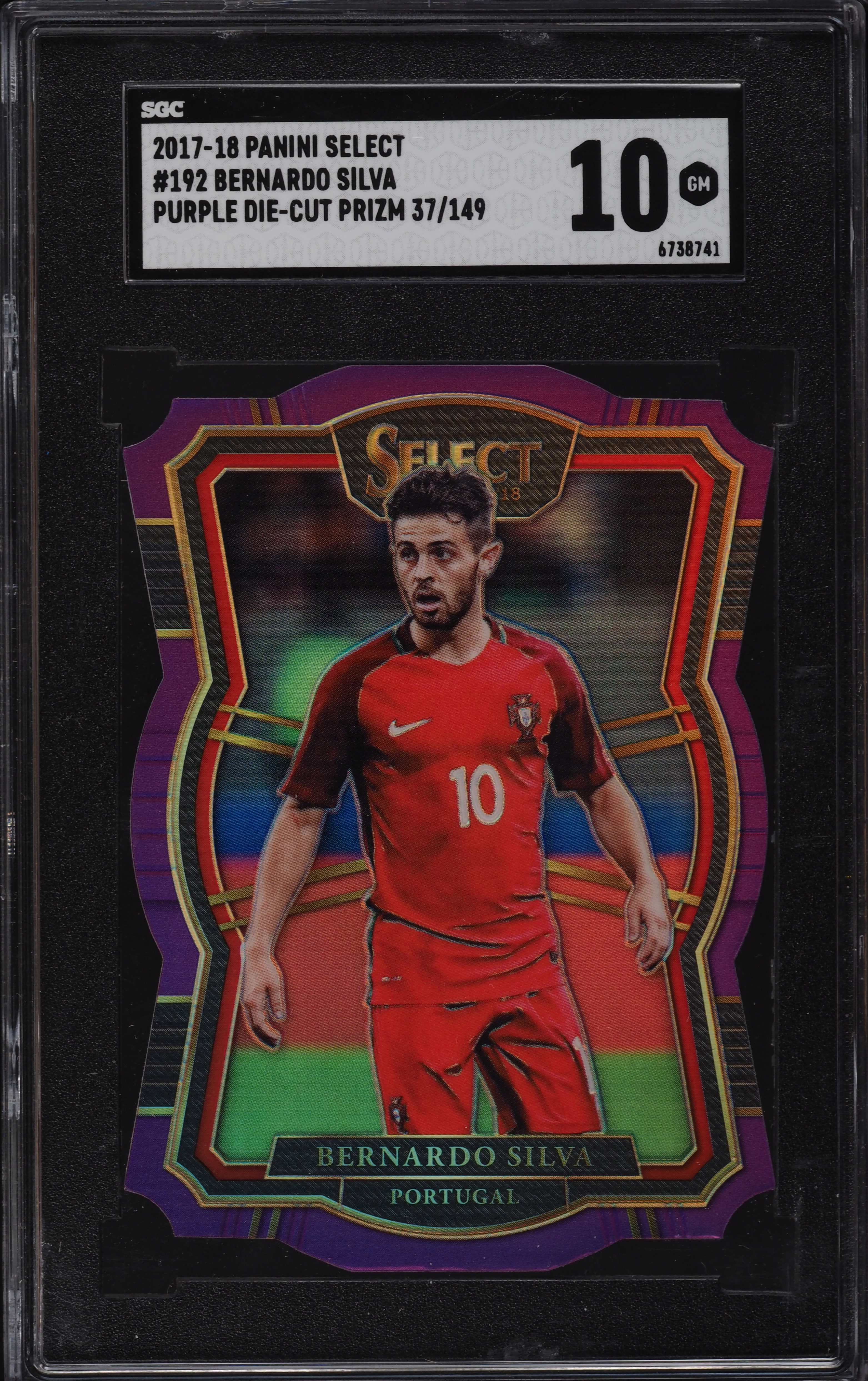 2017 Select Purple Prizm Die-Cut Bernardo Silva /149 ROOKIE #192