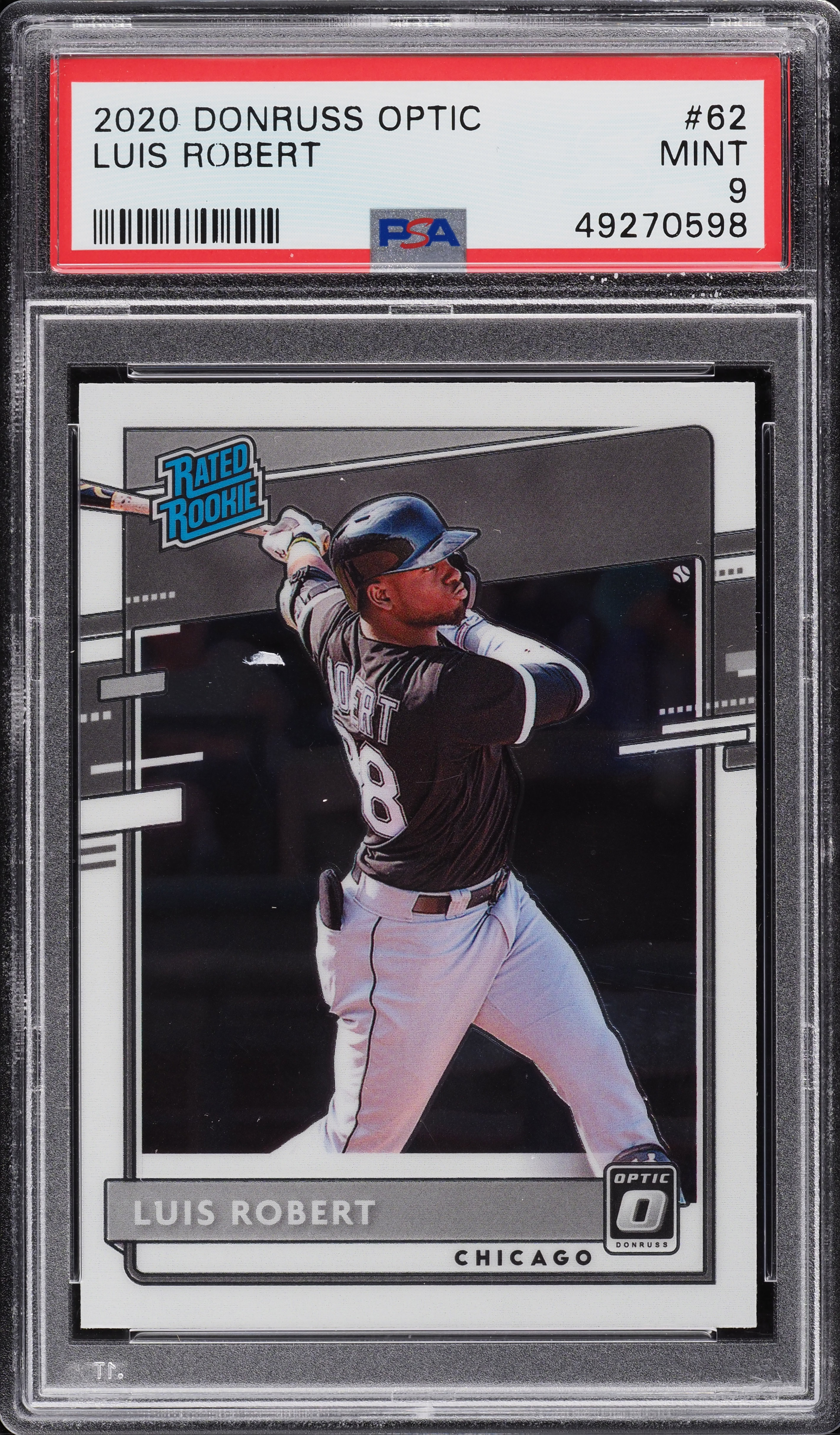 2020 Donruss Optic Luis Robert ROOKIE #62 PSA 9 MINT on Fanatics