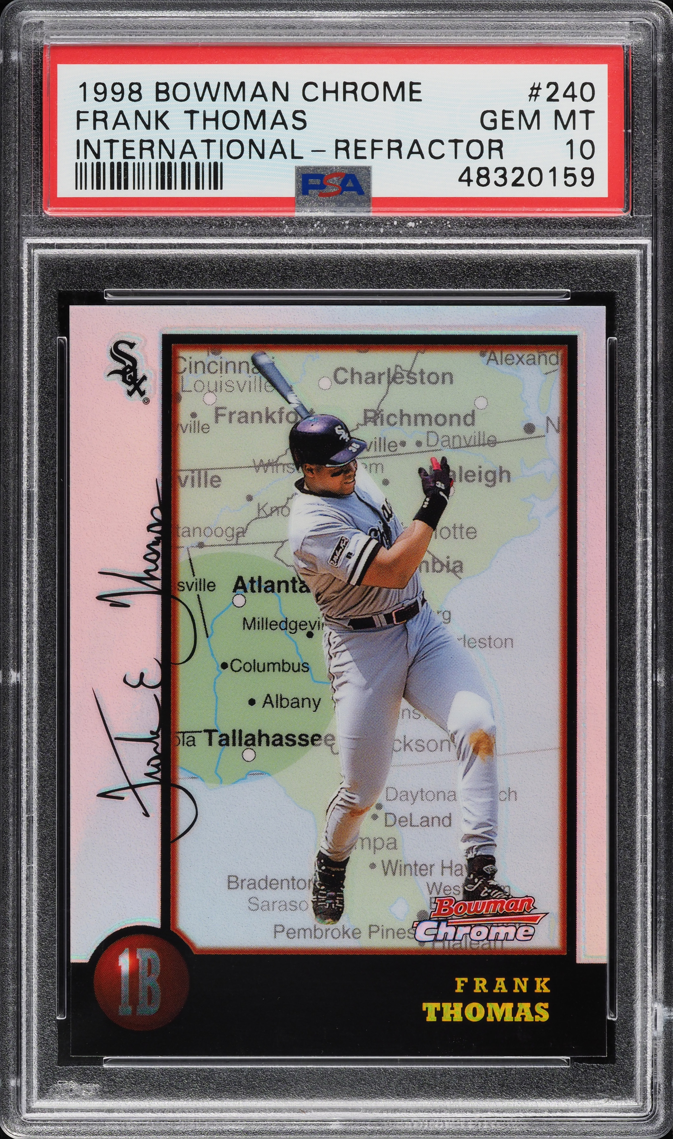 ファントム（感謝）/10 1998 Bowman Chrome International Refractor Frank Thomas #240 PSA
