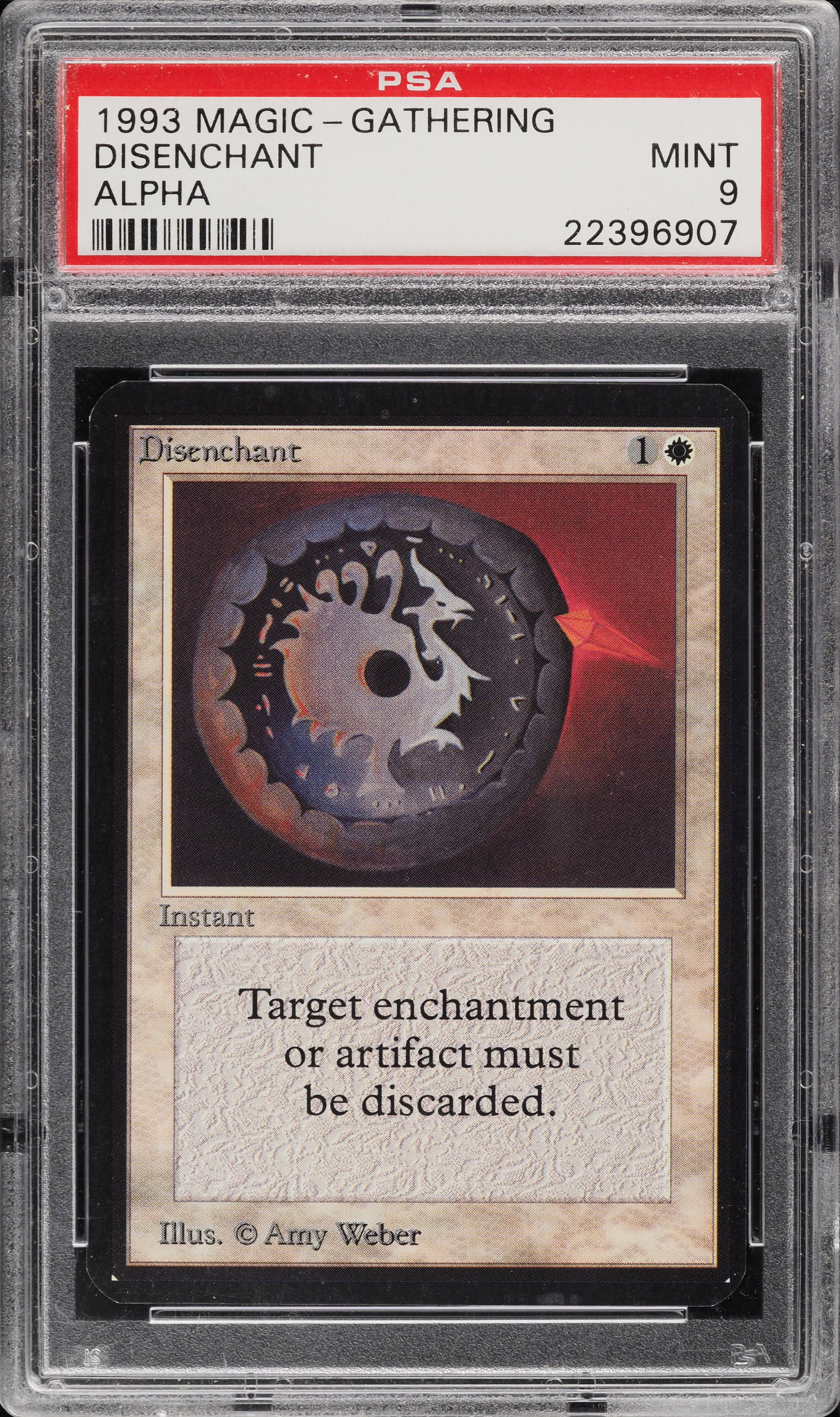1993 Magic The Gathering MTG Alpha Disenchant PSA 9 MINT on