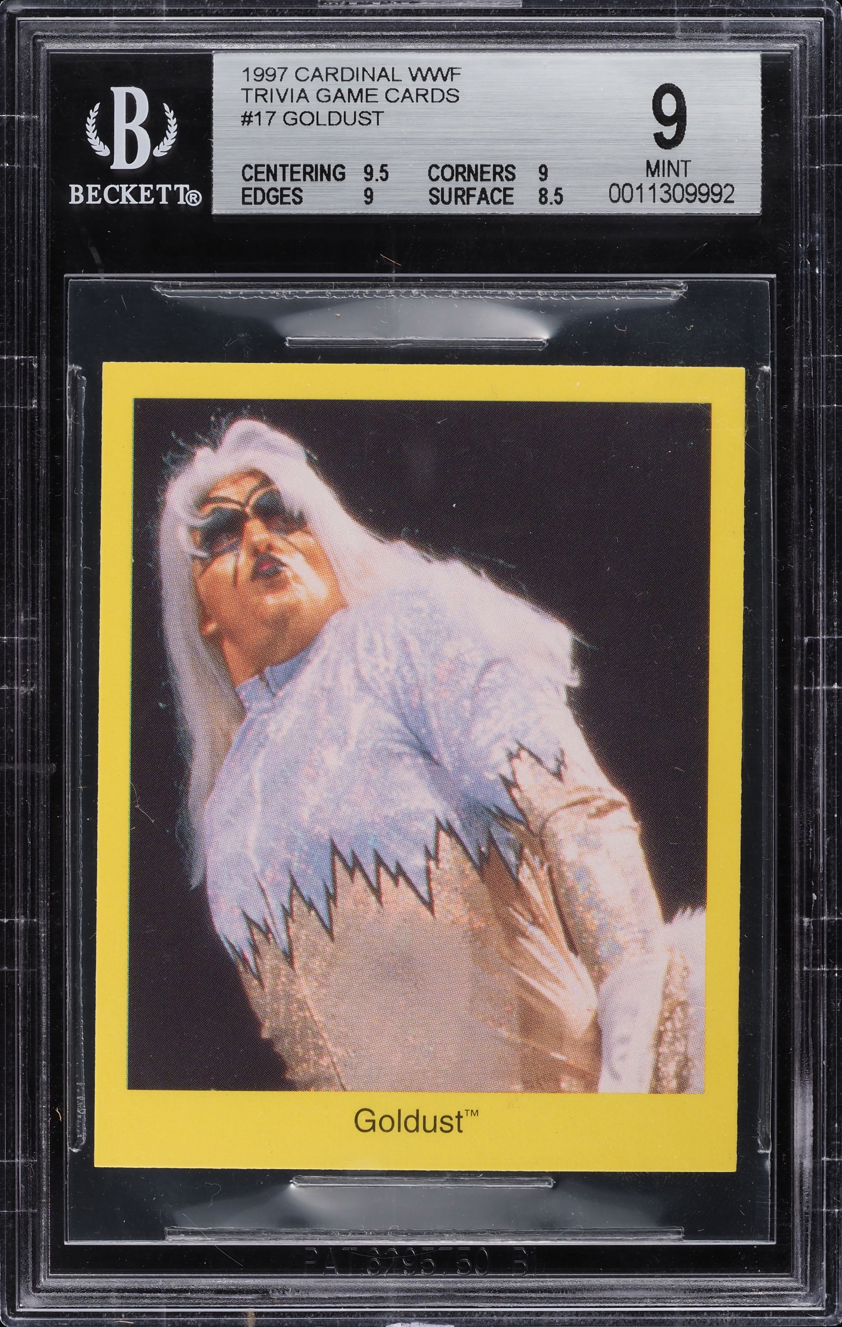 1997 Cardinal WWF Trivia Game Cards Goldust #17 BGS 9 MINT on
