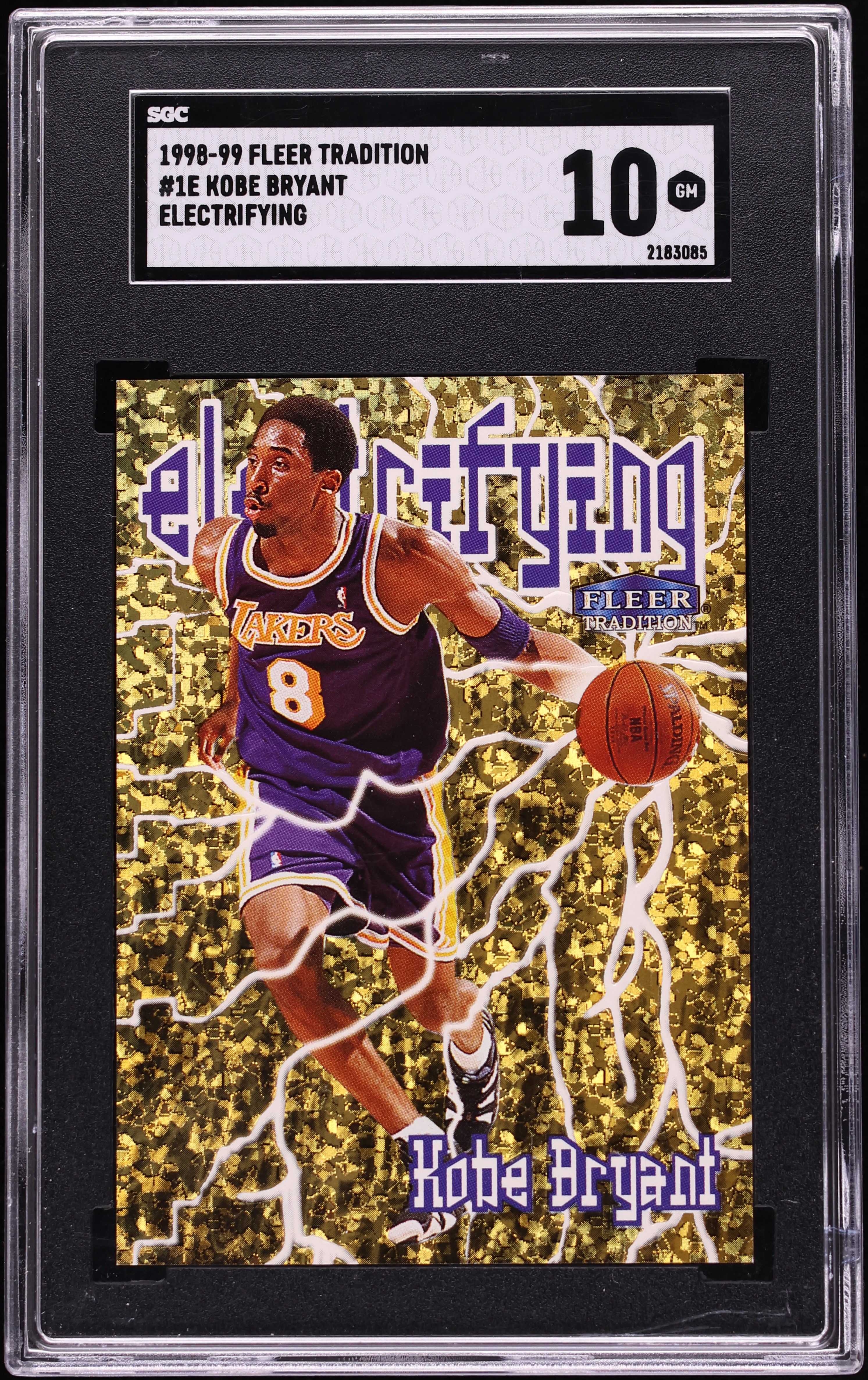1998 Fleer Tradition Electrifying Kobe Bryant #1E SGC 10 GEM MINT