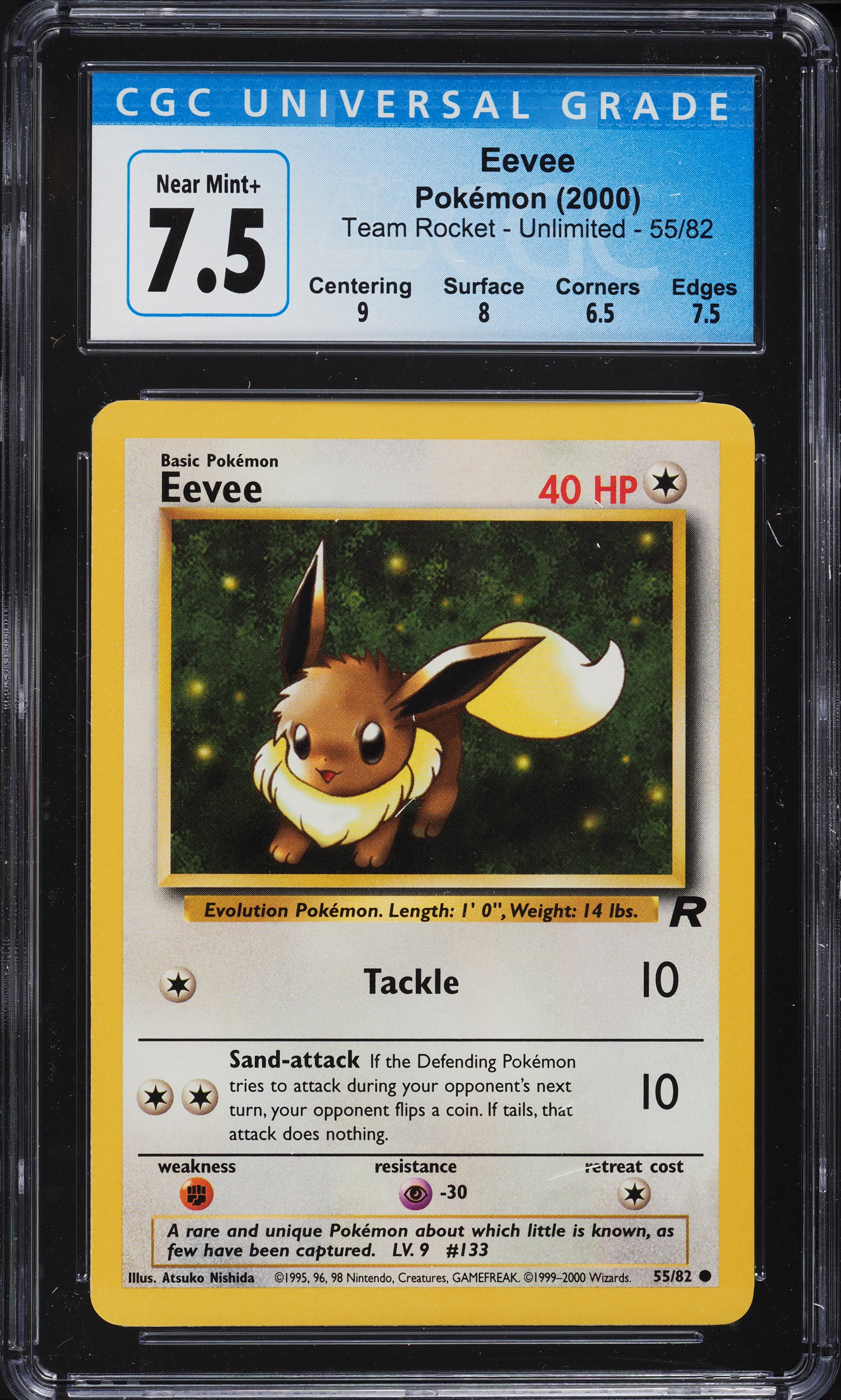 eevee pokemon card 1995 Pokémon TCG: #51 Jungle PSA 8 – Vintage Colorless Bite (20) Weakness Fighting ×2 Resistance Psychic Does a 1st edition Eevee