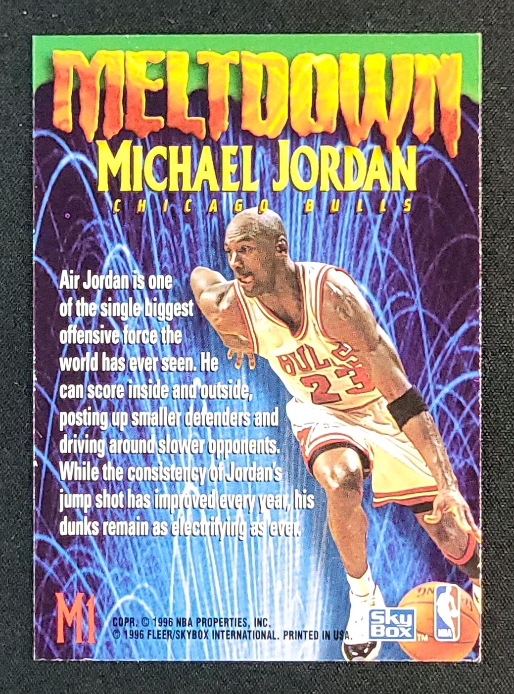 1995 Skybox Premium Meltdown Michael Jordan #M1 MBA AUTH on