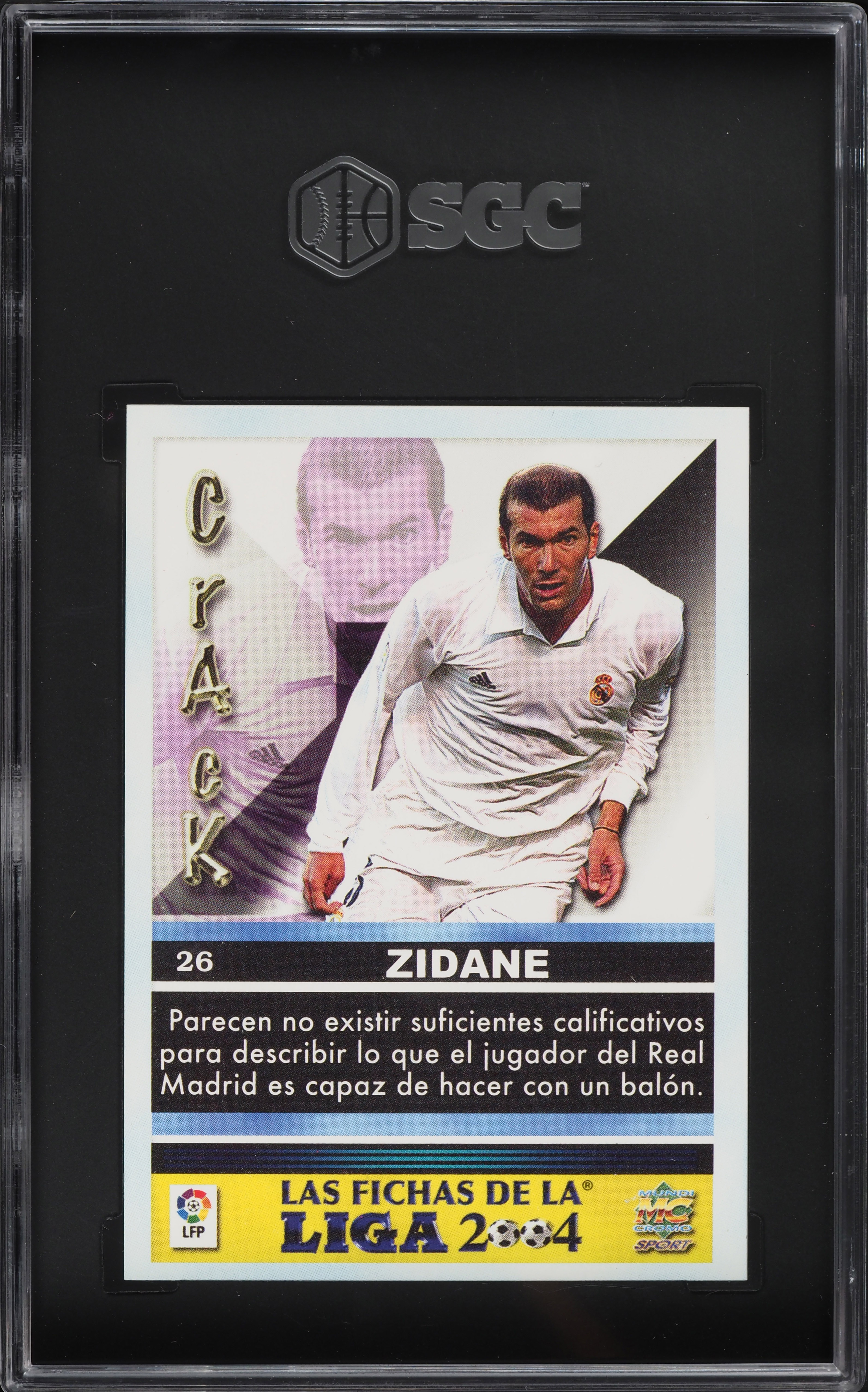 Carte à Collectionner Zinedine Zidane Real Madrid 2003 PSA 6 - La Liga Mundi Cromo