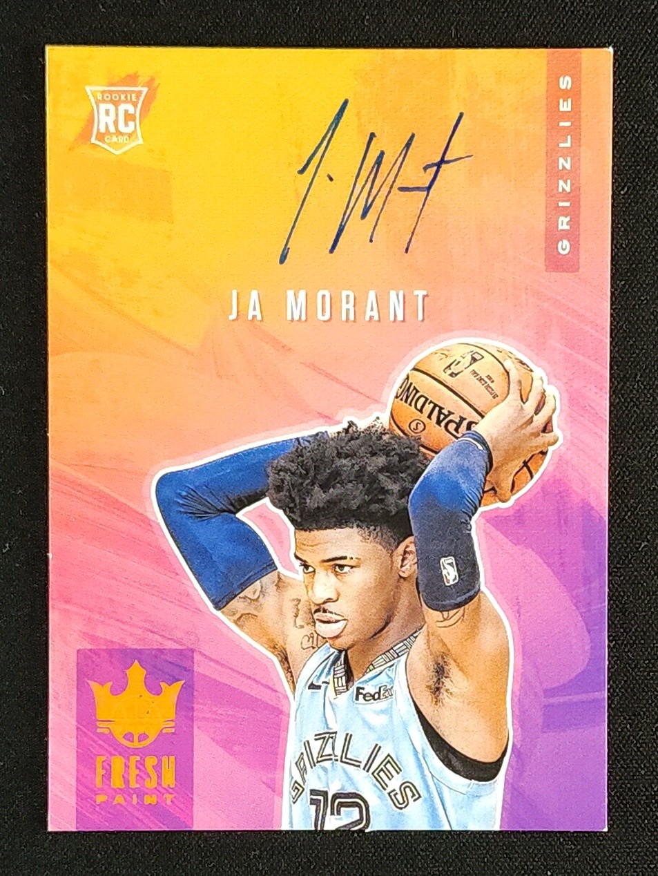 2019 Panini Court Kings Fresh Paint Citrine Ja Morant ROOKIE AUTO