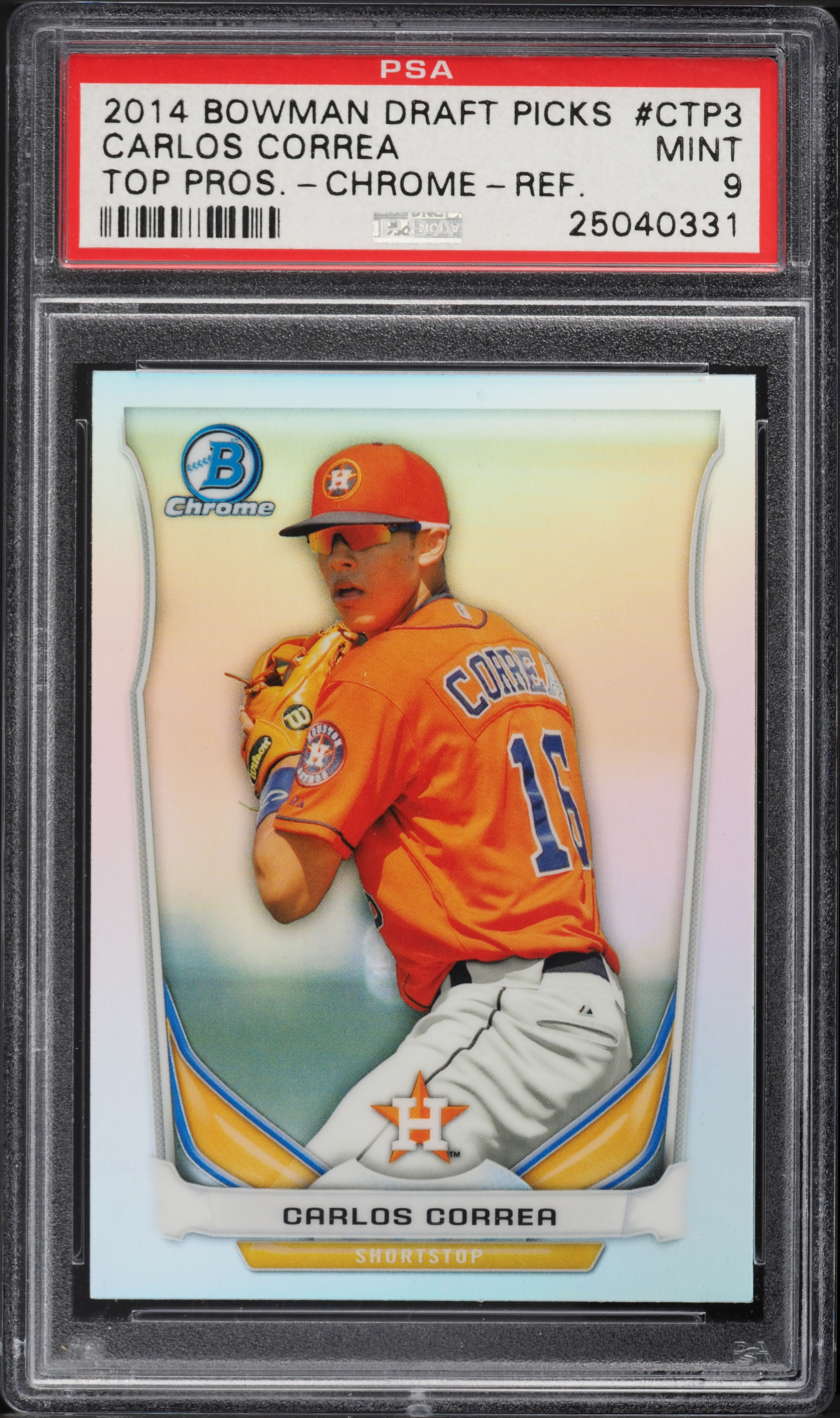 2014 Bowman Chrome Top Prospect Refractor Carlos Correa ROOKIE