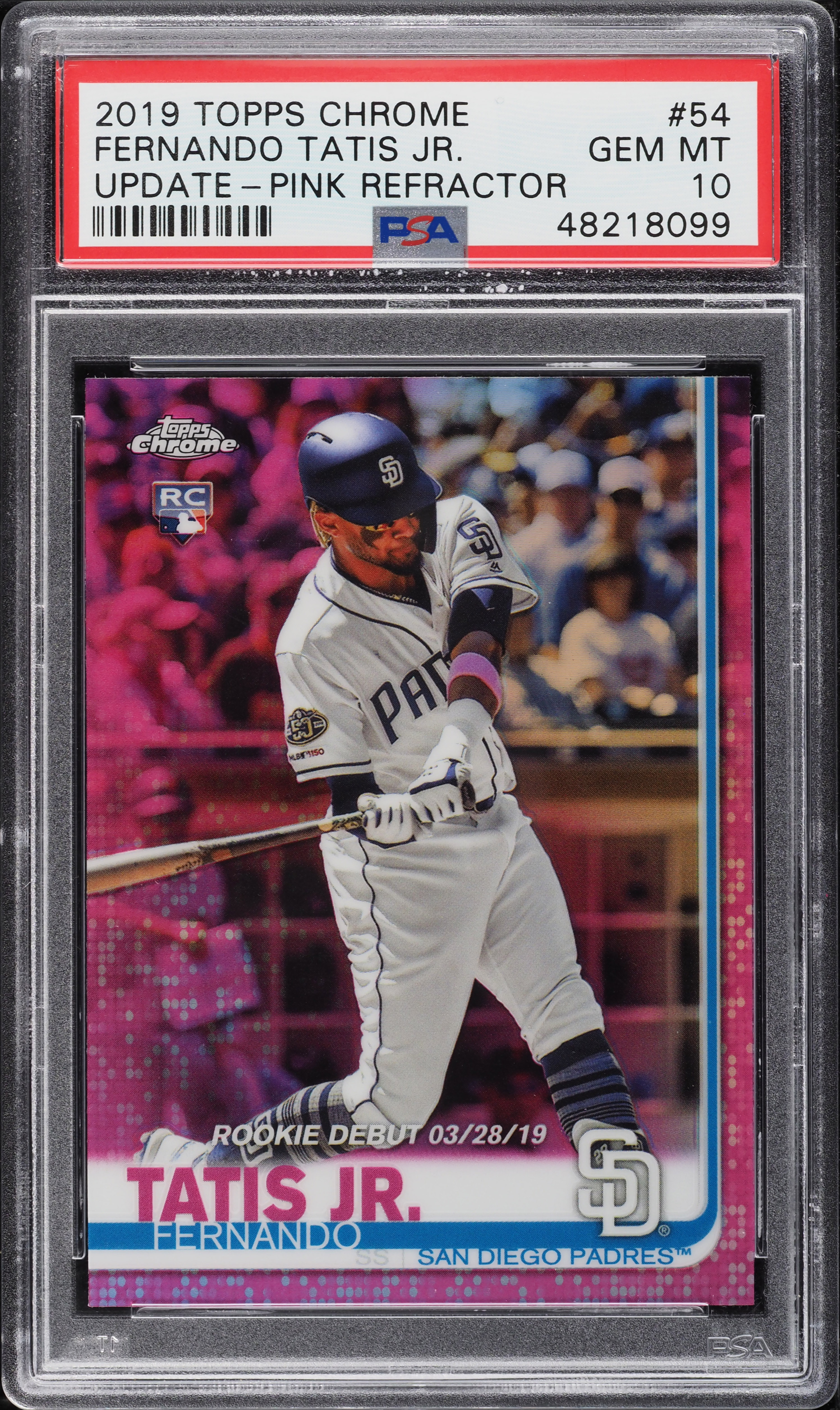 2019 Topps Chrome Update Pink Refractor Fernando Tatis Jr. ROOKIE