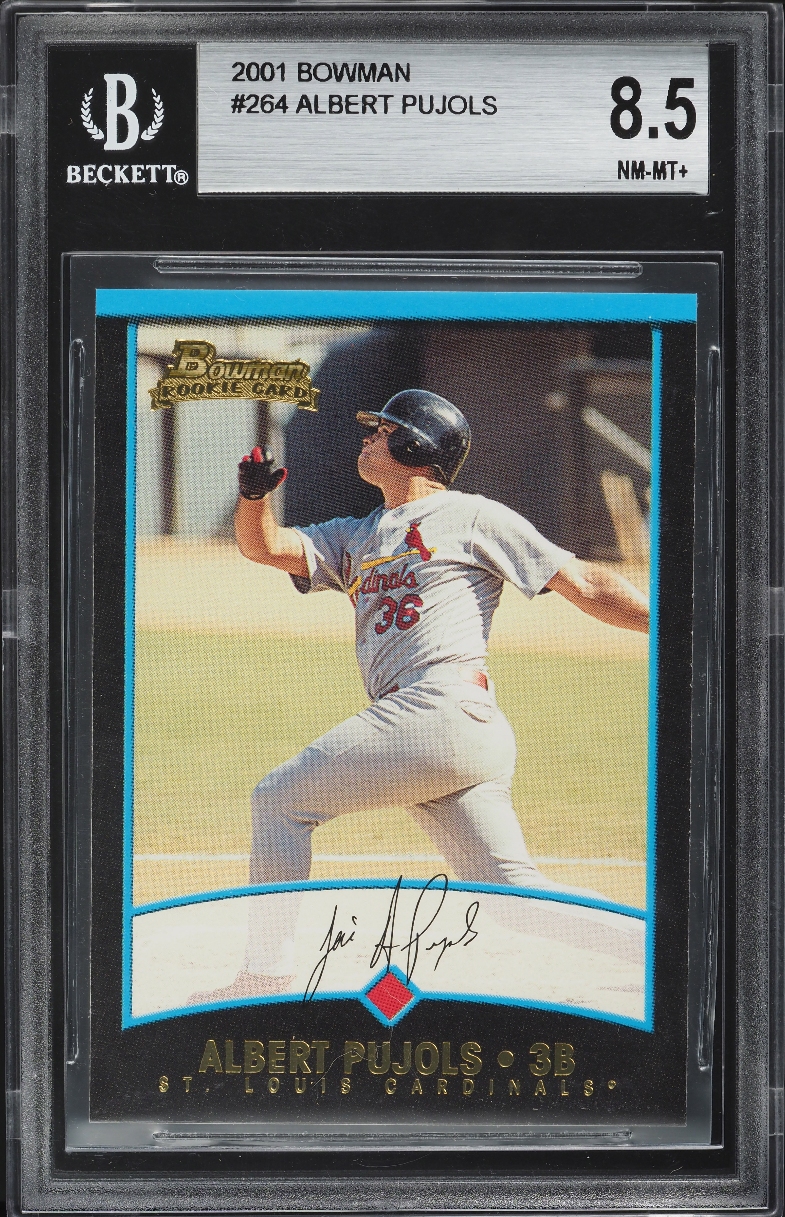 2001 Bowman Albert Pujols ROOKIE #264 BGS 8.5 NM-MT+ on Fanatics