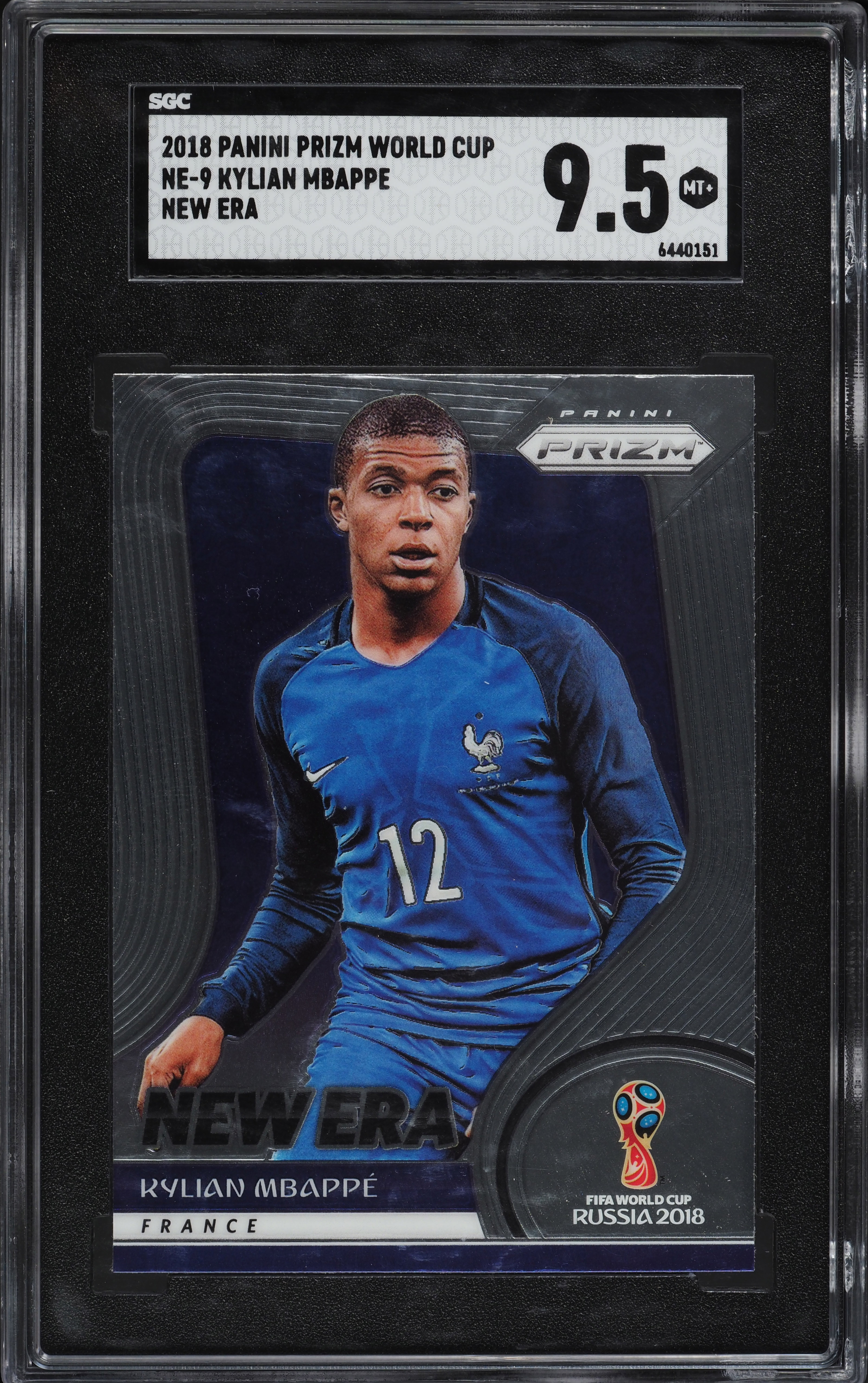 2018 Panini Prizm World Cup New Era Kylian Mbappe ROOKIE #NE-9 SGC