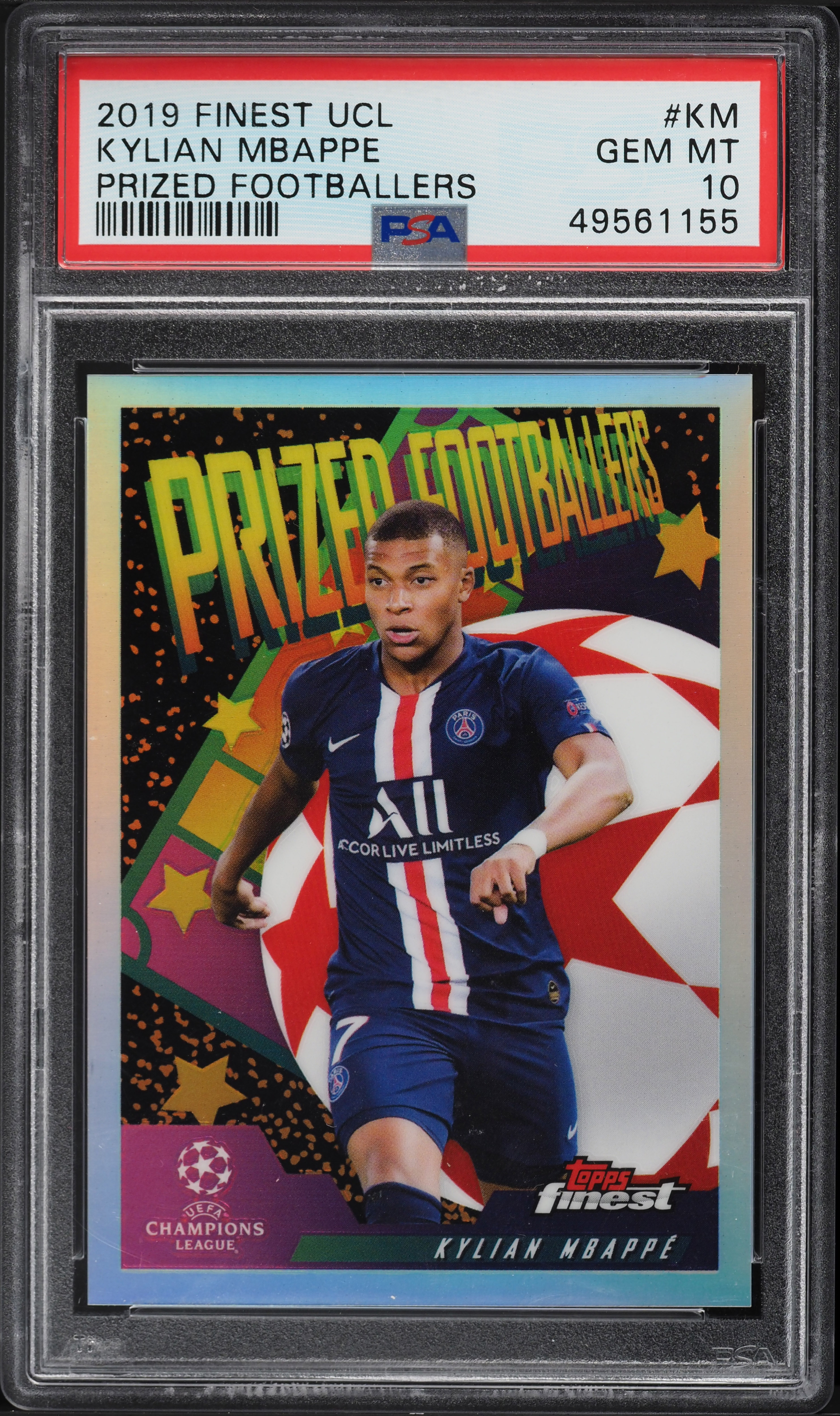 2019 Finest UEFA Prized Footballers Kylian Mbappe #PF-KM PSA 10